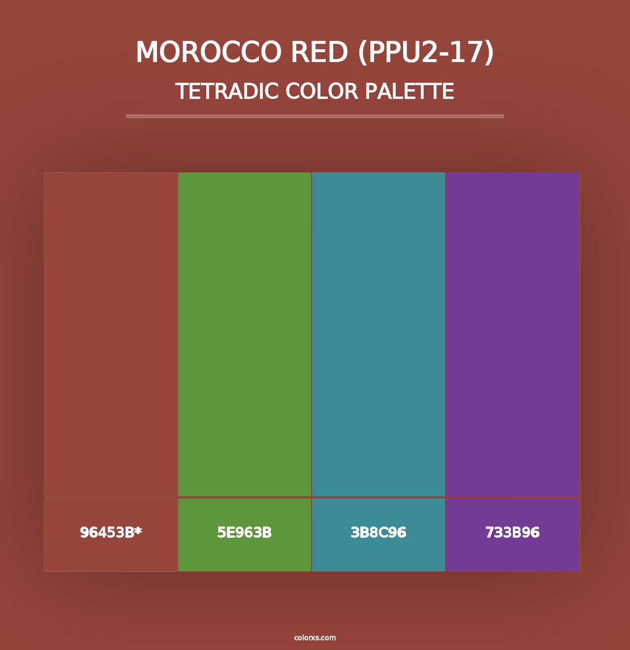 Morocco Red (PPU2-17) - Tetradic Color Palette