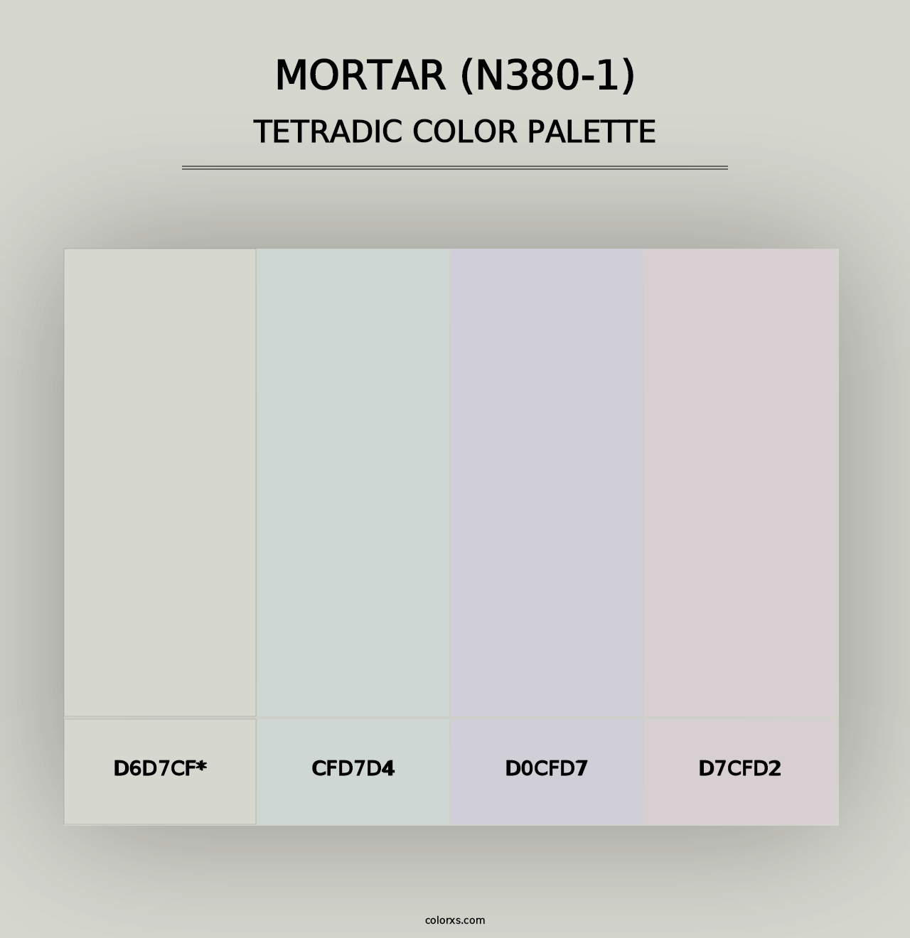 Mortar (N380-1) - Tetradic Color Palette