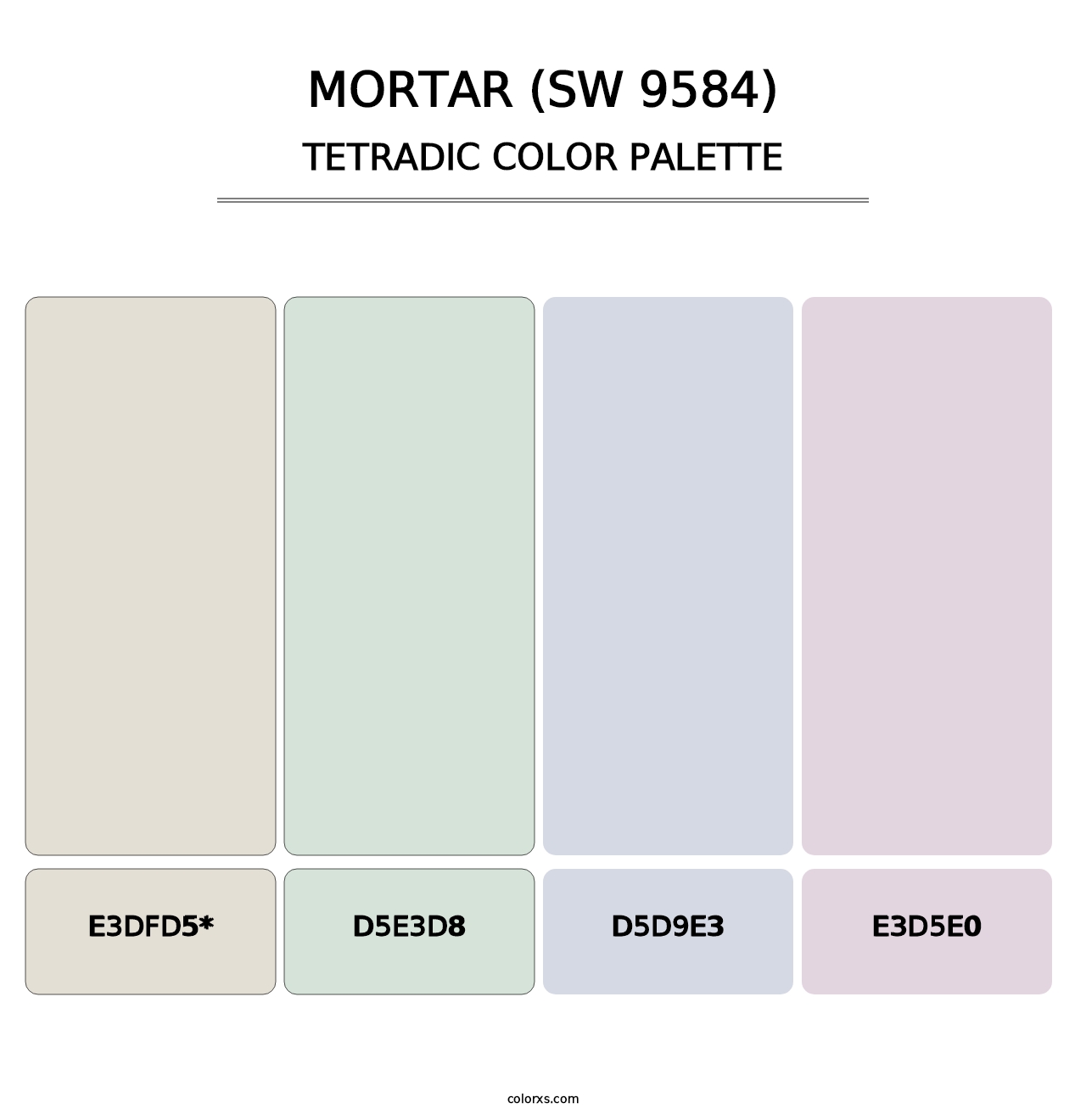 Mortar (SW 9584) - Tetradic Color Palette