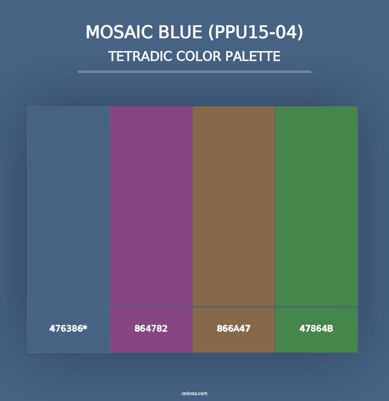 Mosaic Blue (PPU15-04) - Tetradic Color Palette