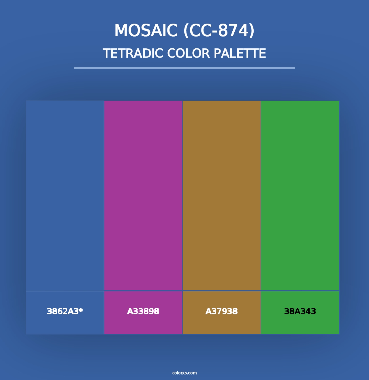 Mosaic (CC-874) - Tetradic Color Palette