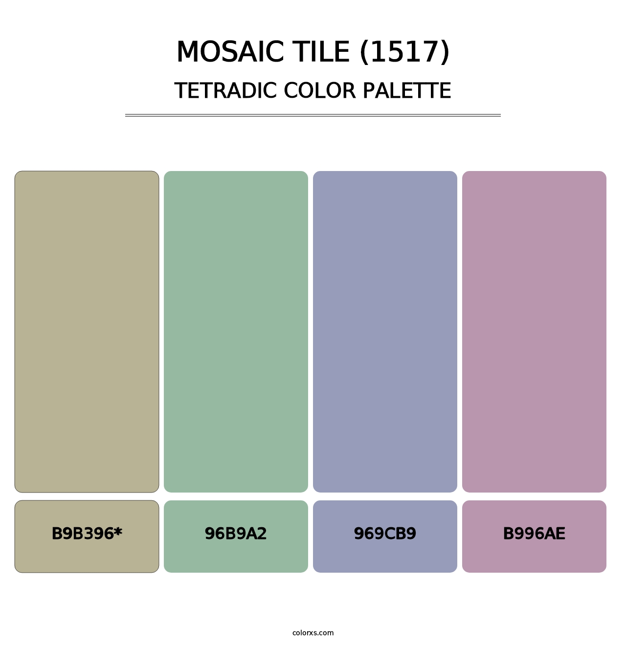 Mosaic Tile (1517) - Tetradic Color Palette