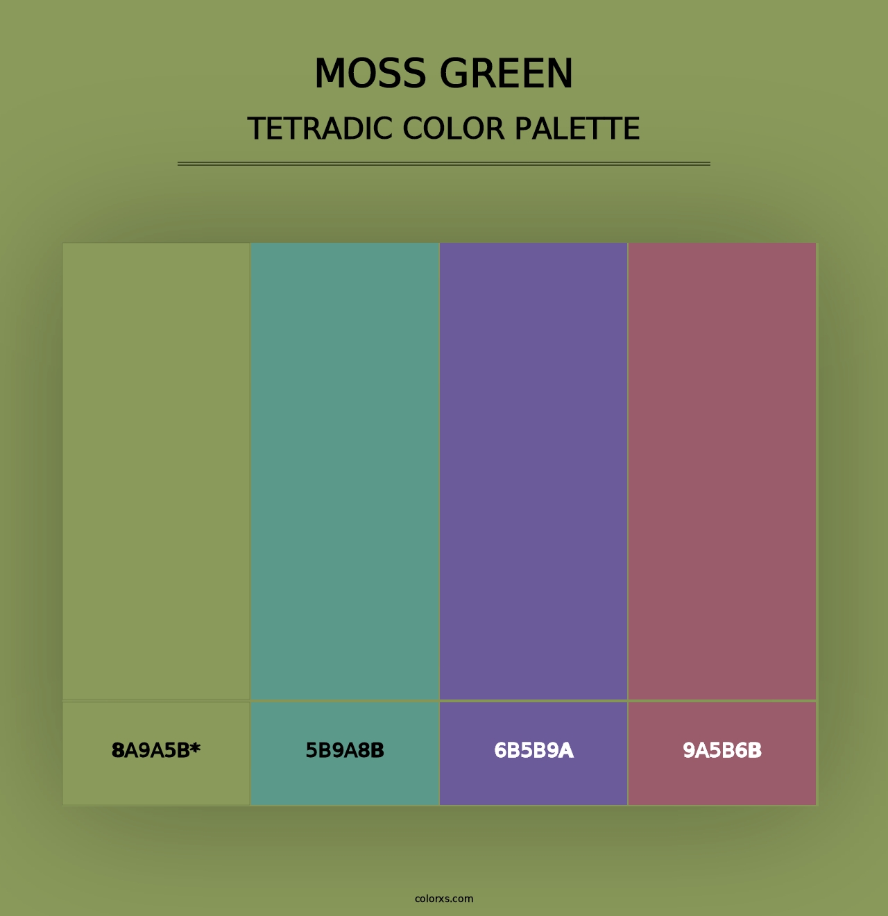 Moss Green - Tetradic Color Palette