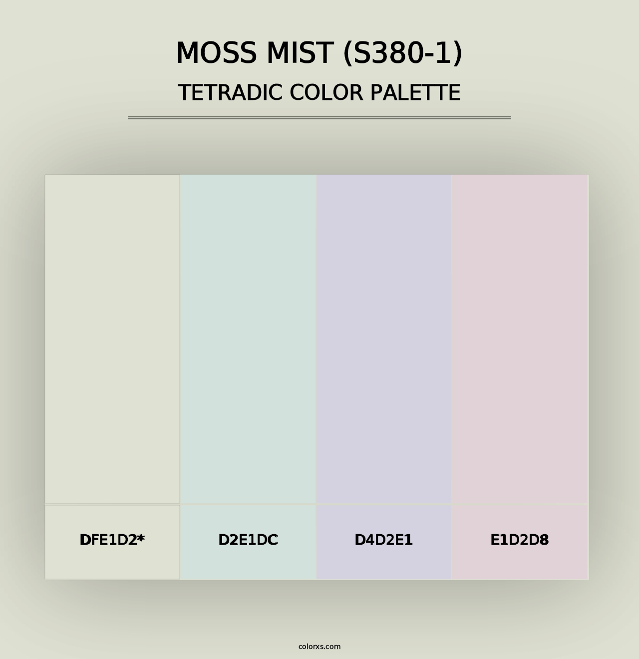 Moss Mist (S380-1) - Tetradic Color Palette