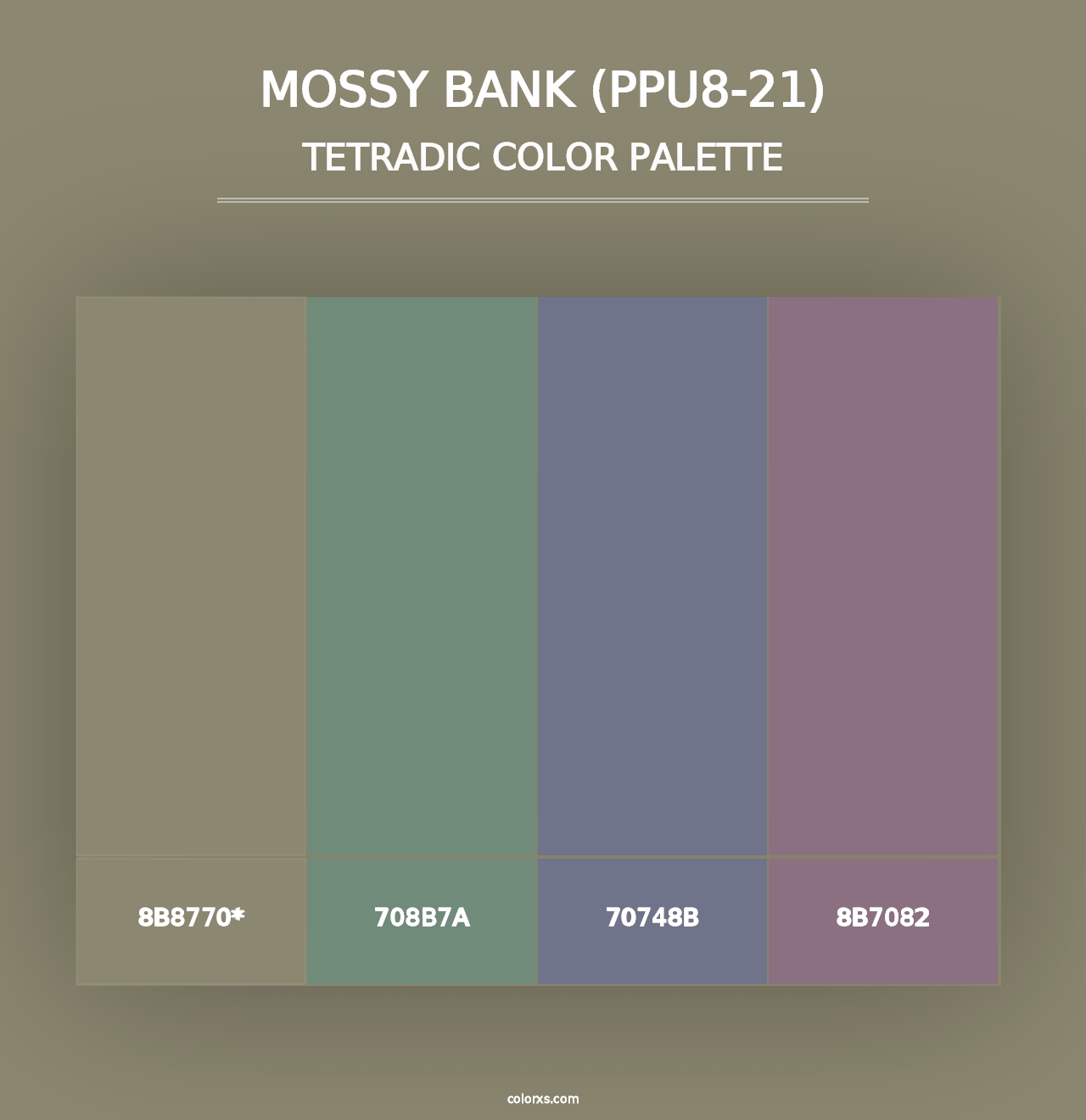 Mossy Bank (PPU8-21) - Tetradic Color Palette