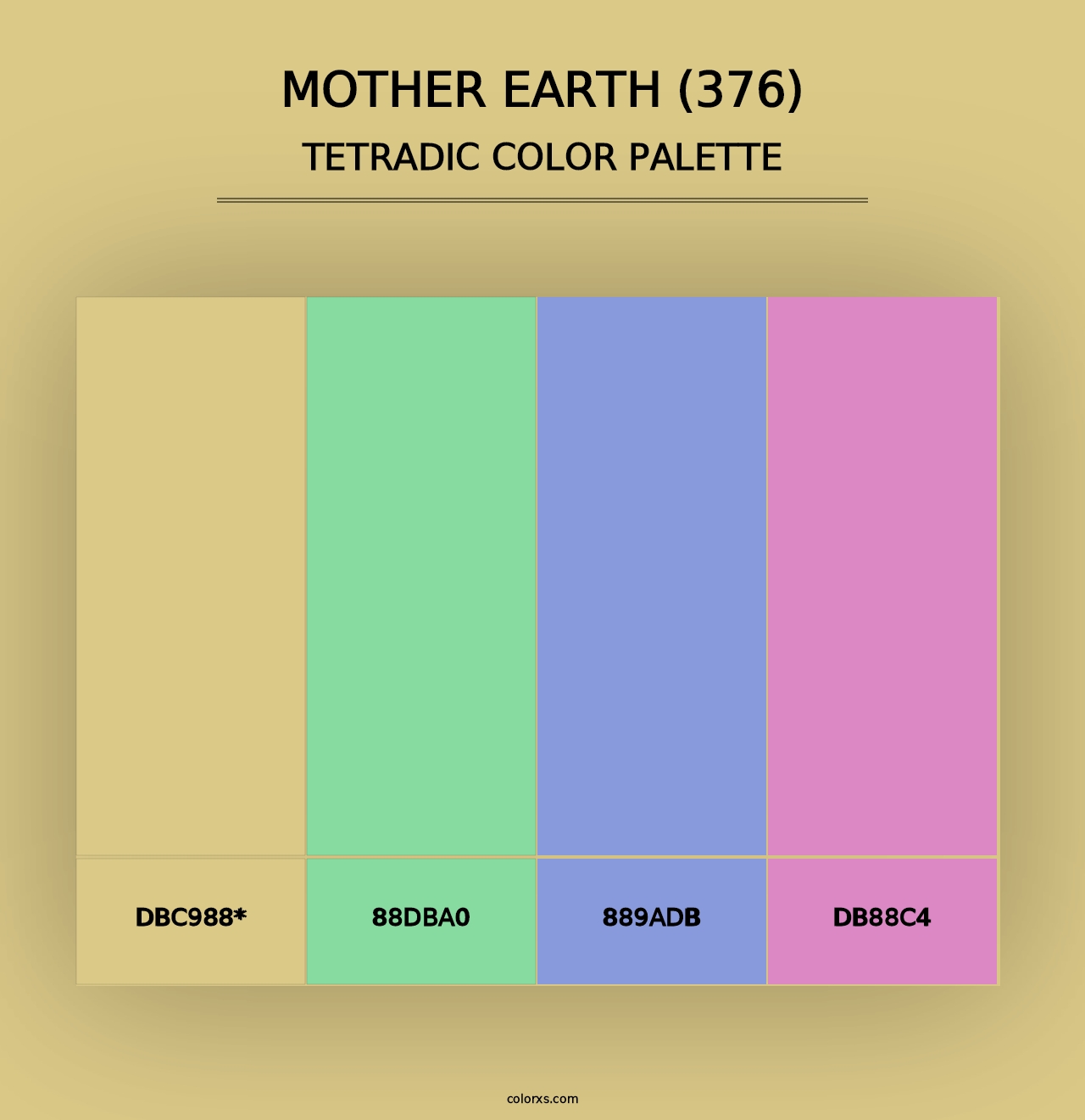 Mother Earth (376) - Tetradic Color Palette