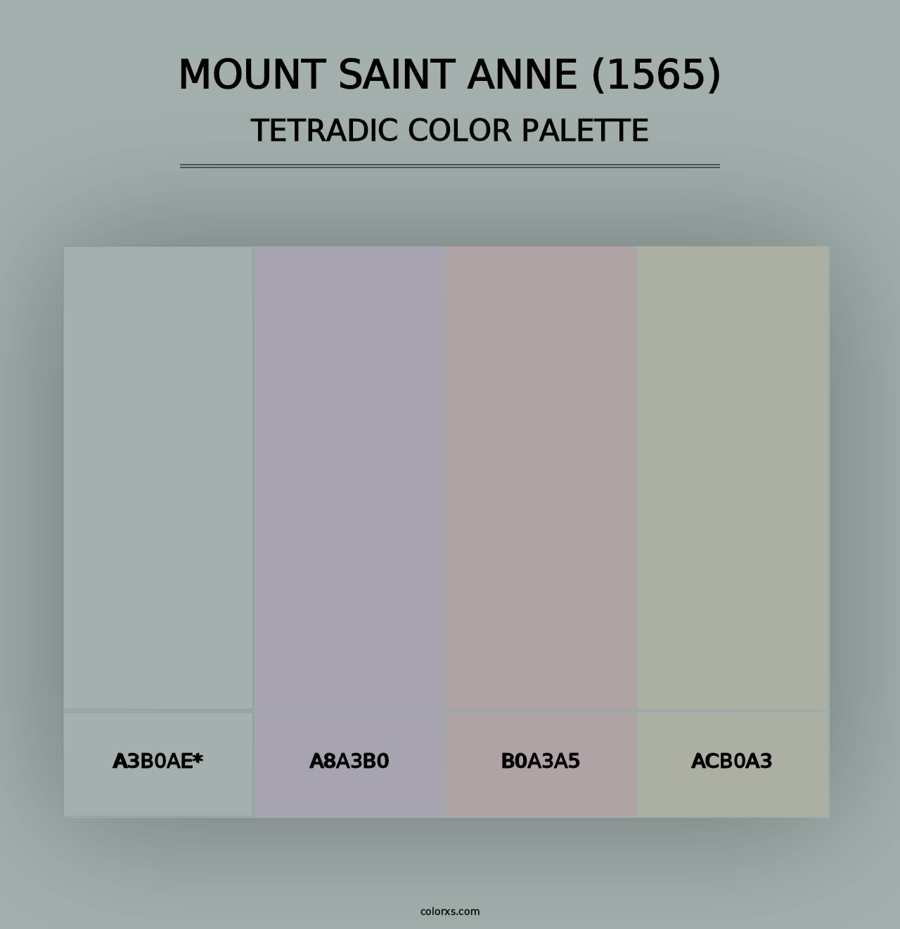 Mount Saint Anne (1565) - Tetradic Color Palette