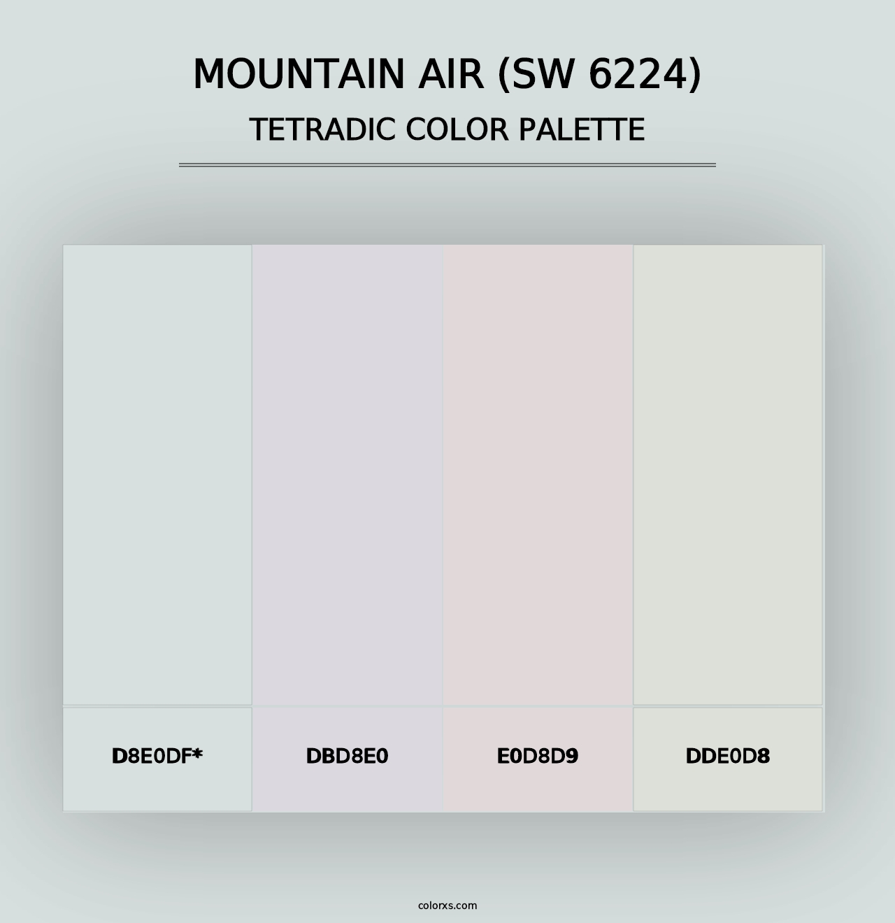 Mountain Air (SW 6224) - Tetradic Color Palette