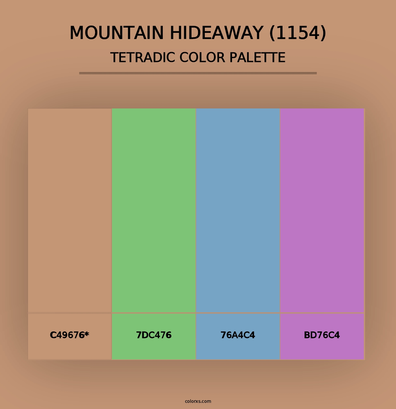 Mountain Hideaway (1154) - Tetradic Color Palette