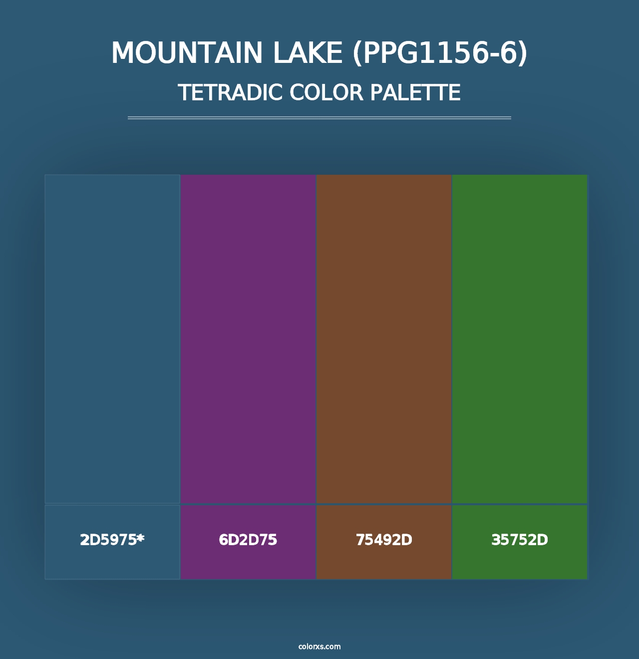 Mountain Lake (PPG1156-6) - Tetradic Color Palette