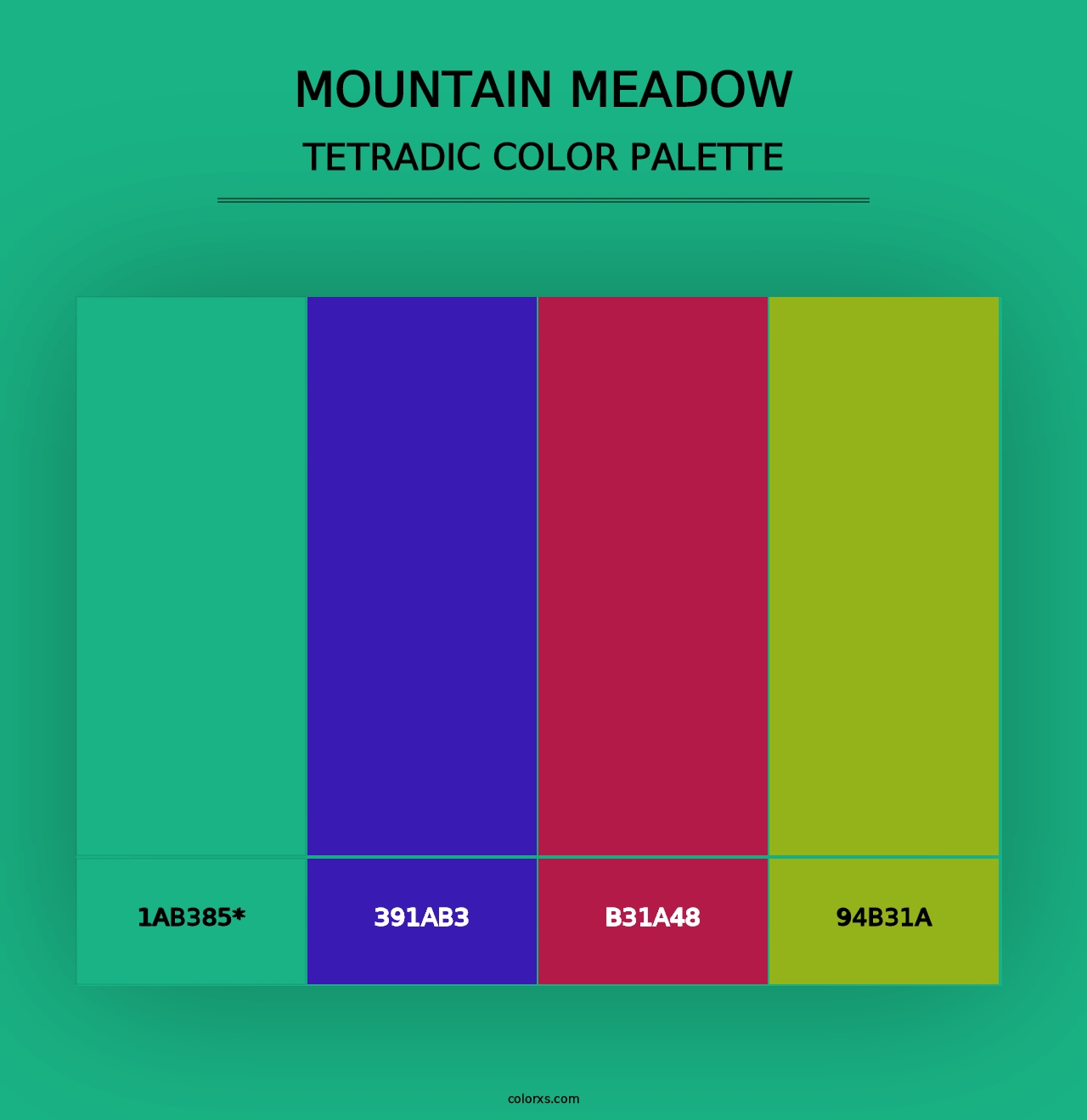 Mountain Meadow - Tetradic Color Palette