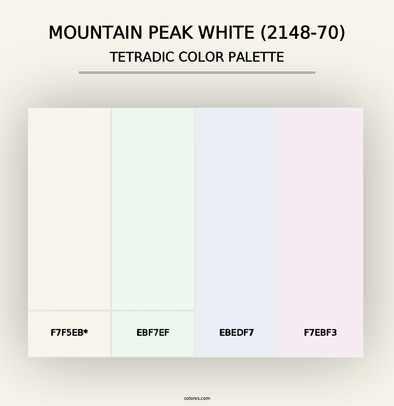 Mountain Peak White (2148-70) - Tetradic Color Palette