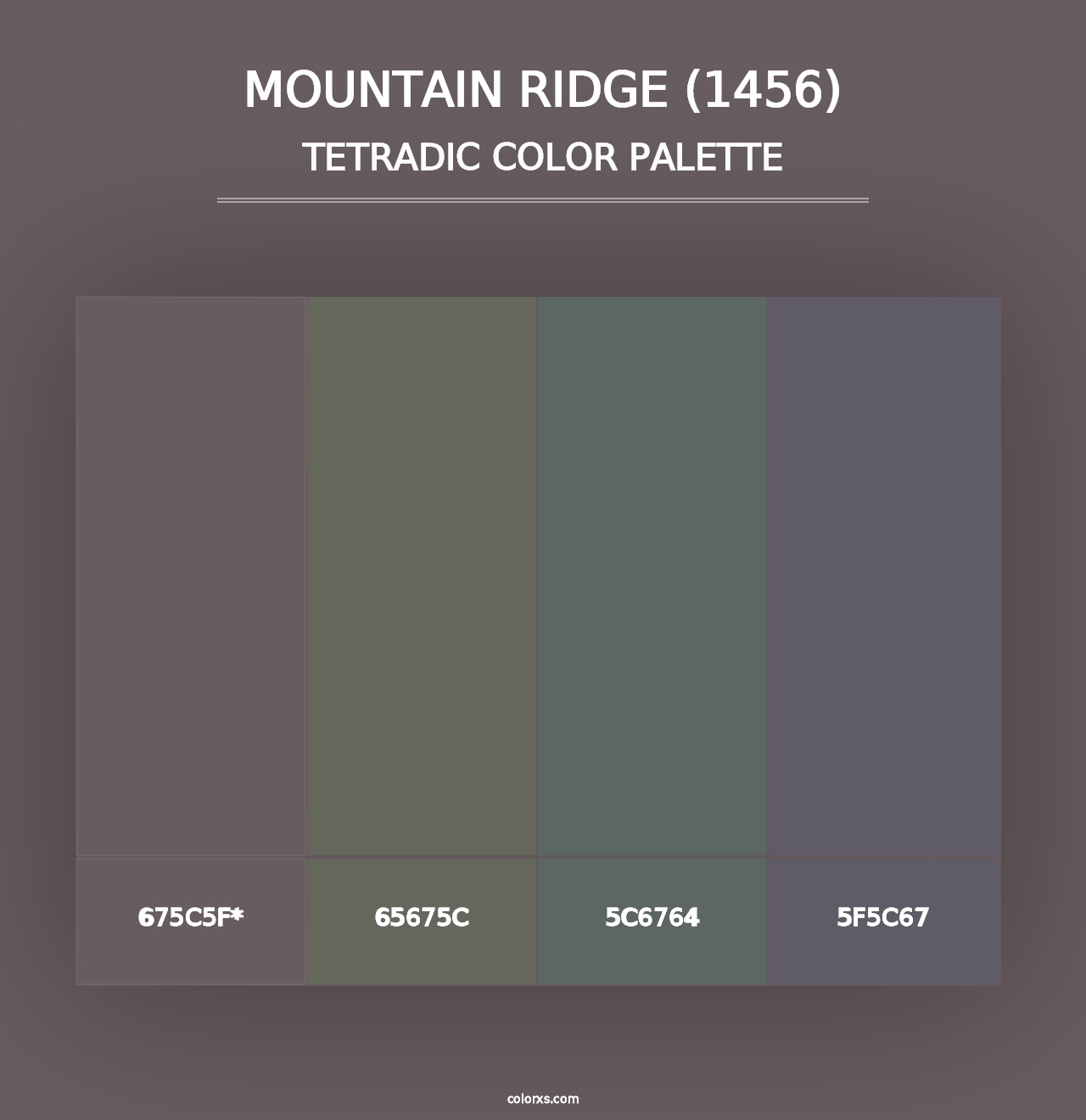 Mountain Ridge (1456) - Tetradic Color Palette