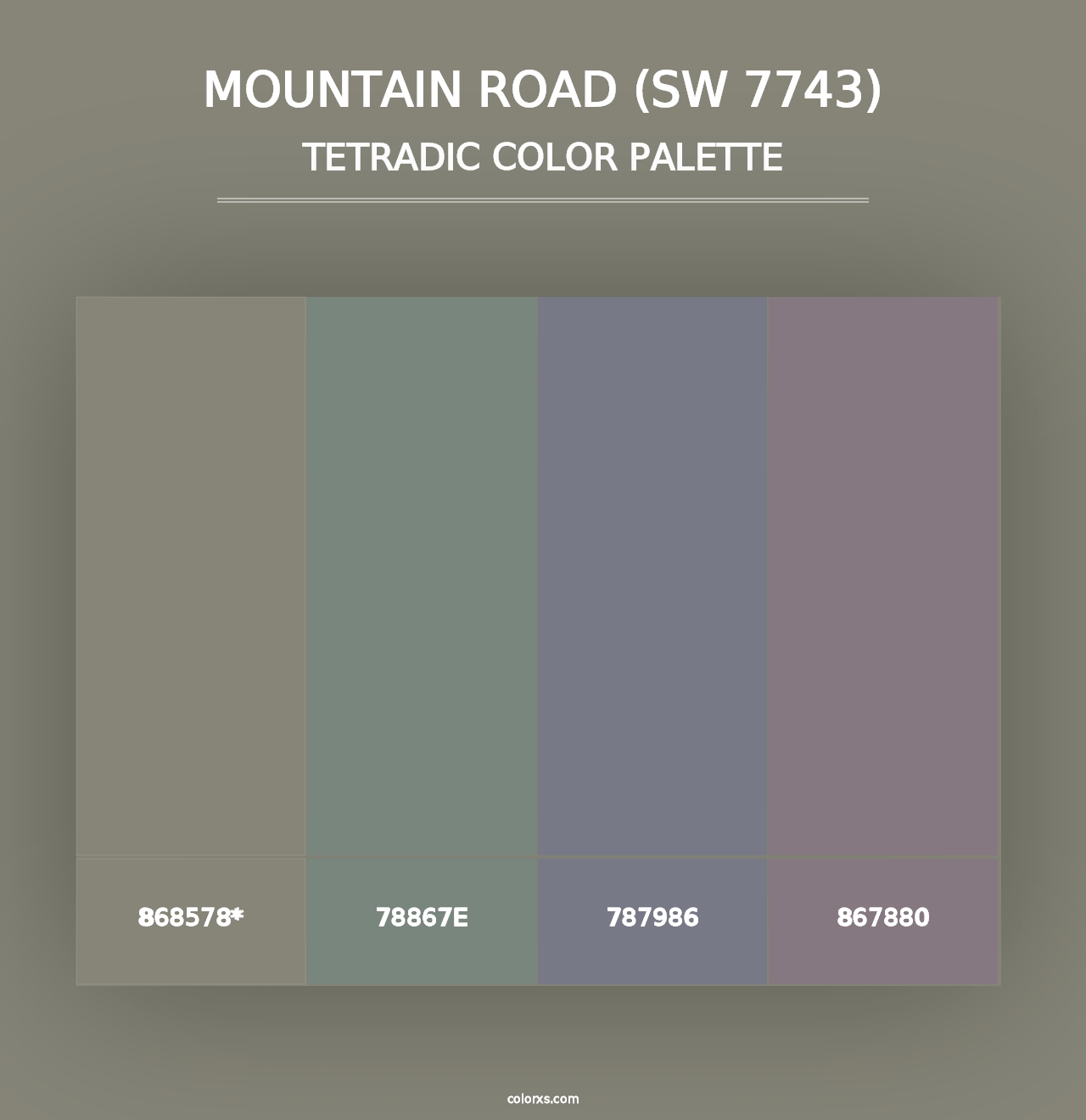 Mountain Road (SW 7743) - Tetradic Color Palette