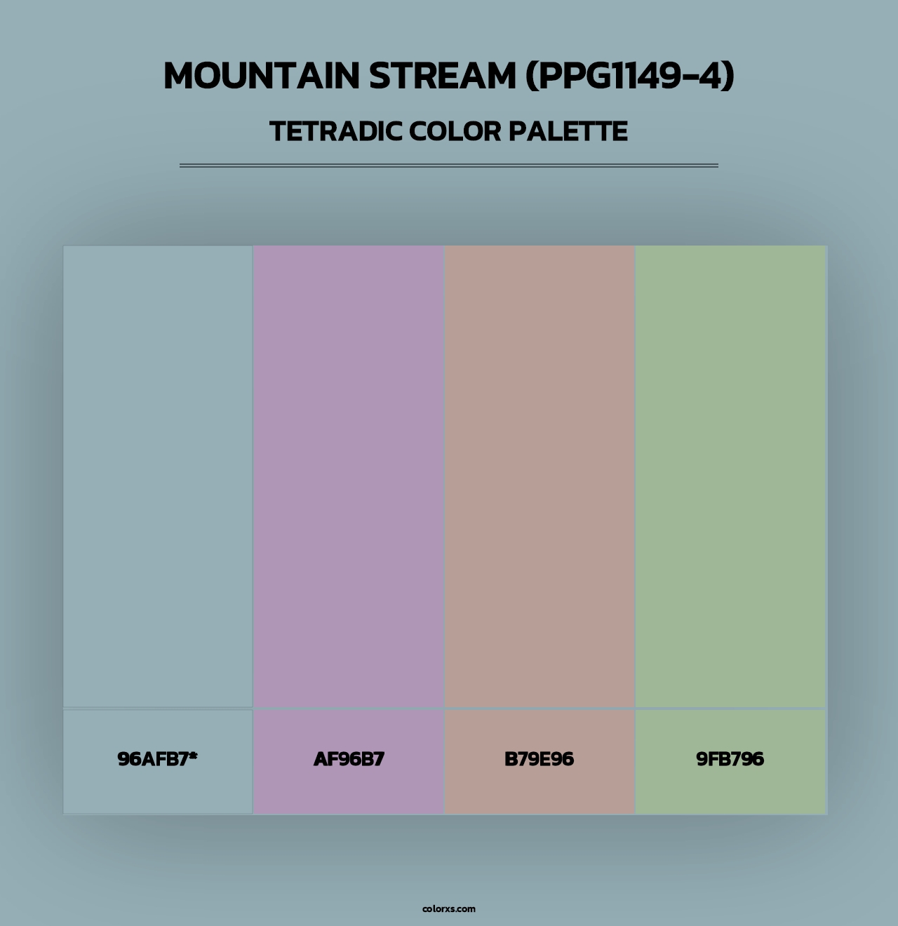 Mountain Stream (PPG1149-4) - Tetradic Color Palette