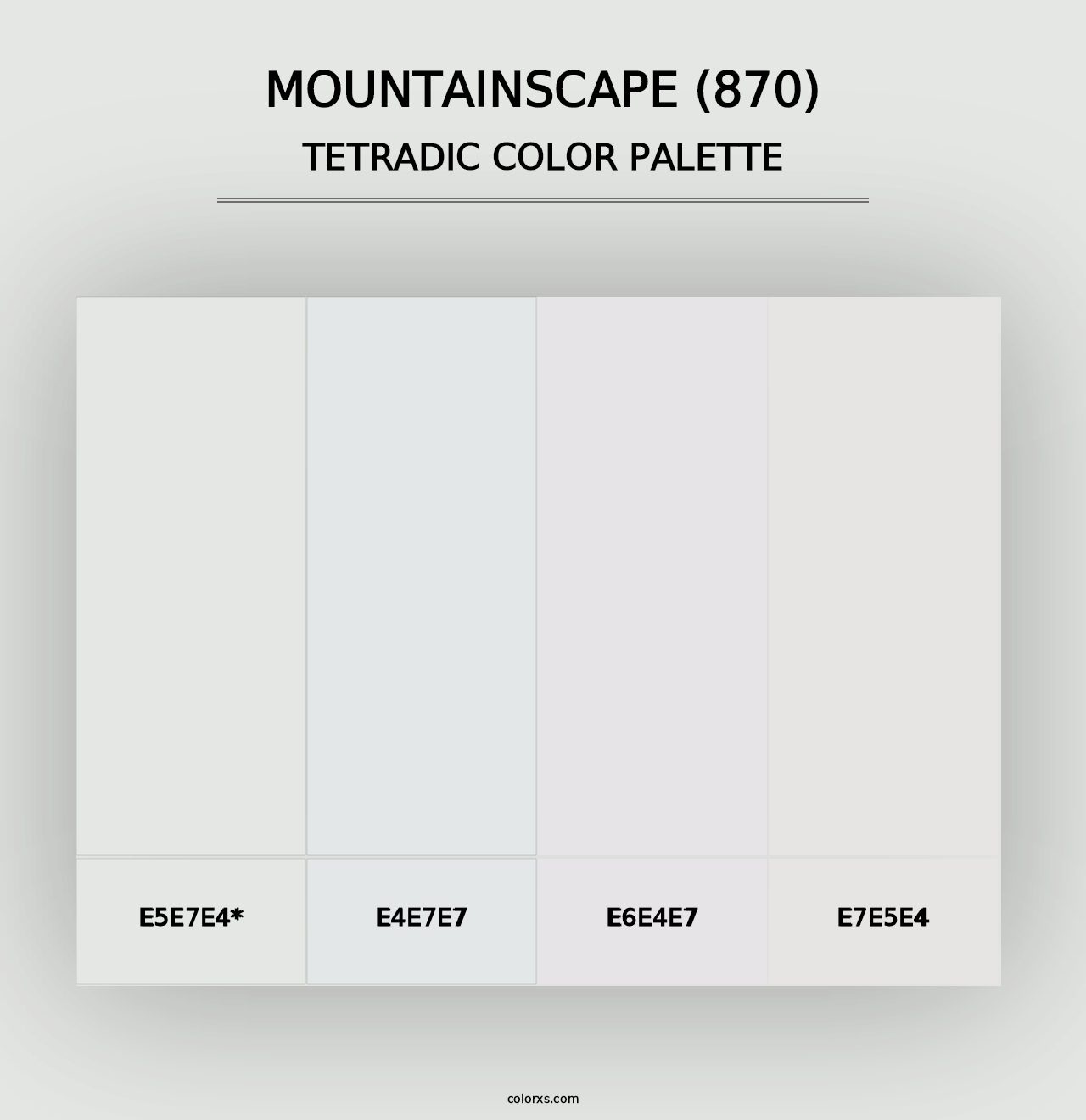 Mountainscape (870) - Tetradic Color Palette