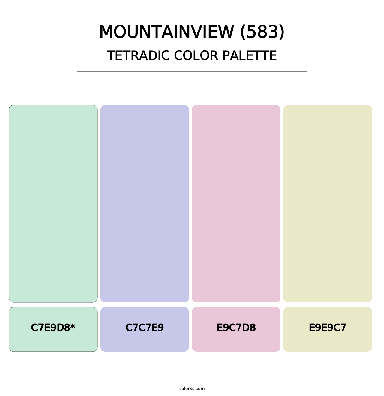 Mountainview (583) - Tetradic Color Palette