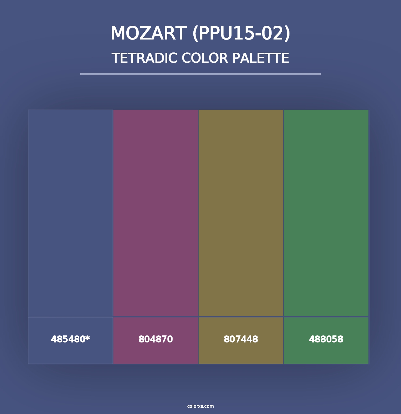 Mozart (PPU15-02) - Tetradic Color Palette