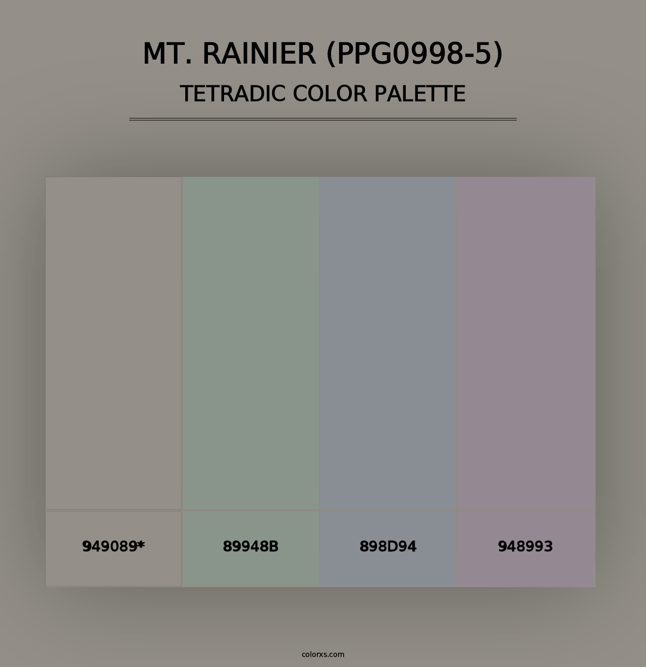 Mt. Rainier (PPG0998-5) - Tetradic Color Palette