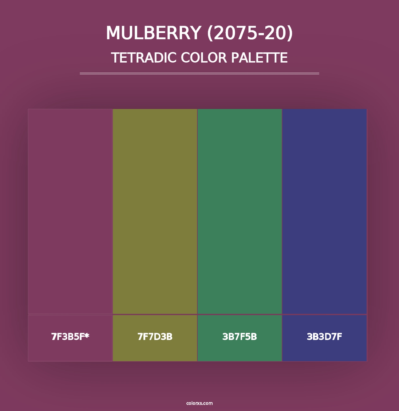 Mulberry (2075-20) - Tetradic Color Palette