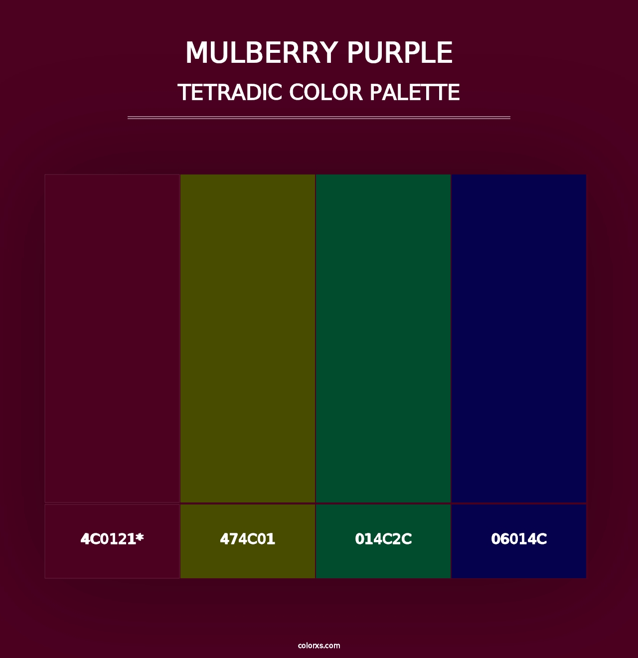 Mulberry Purple - Tetradic Color Palette