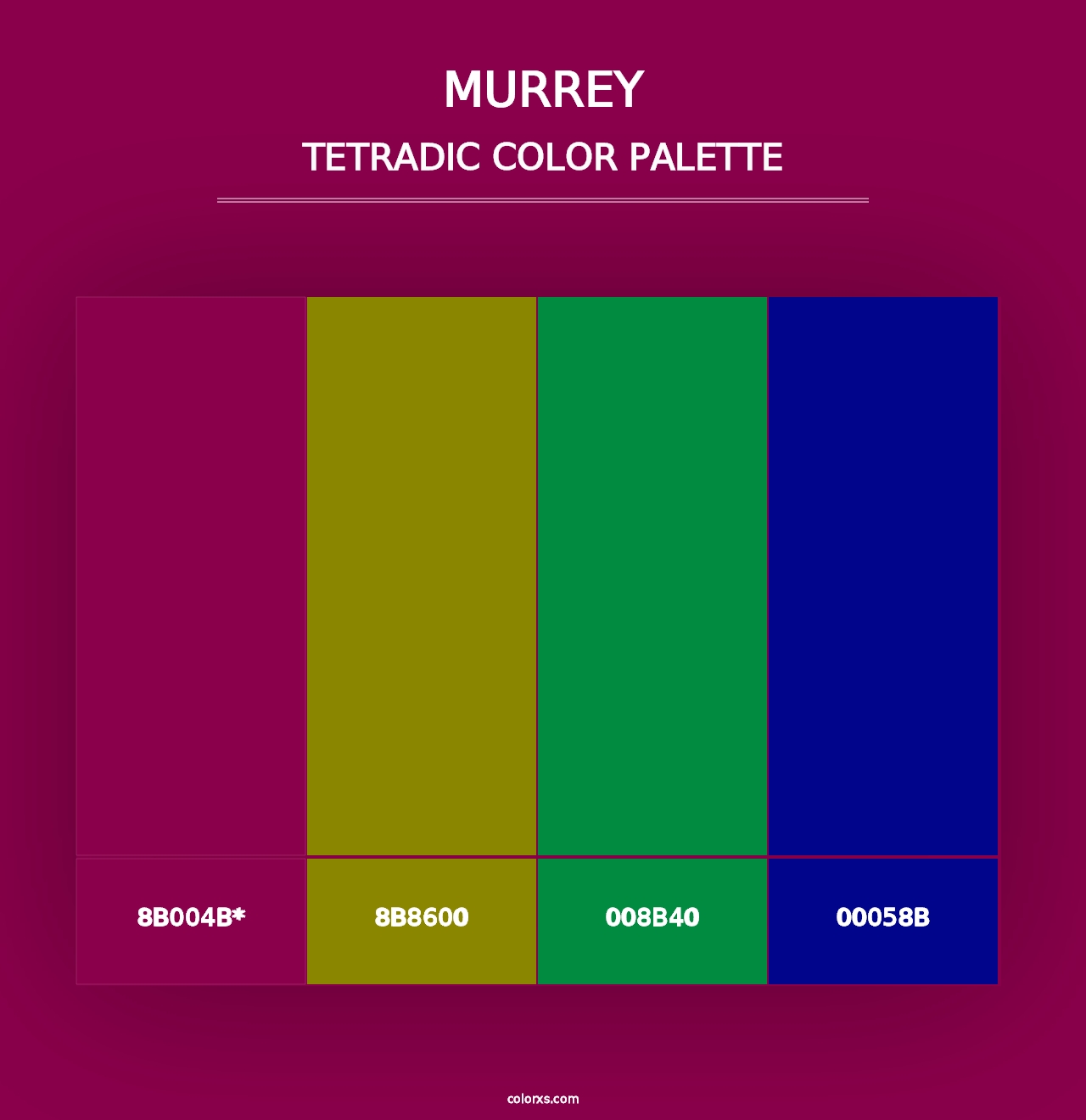 Murrey - Tetradic Color Palette