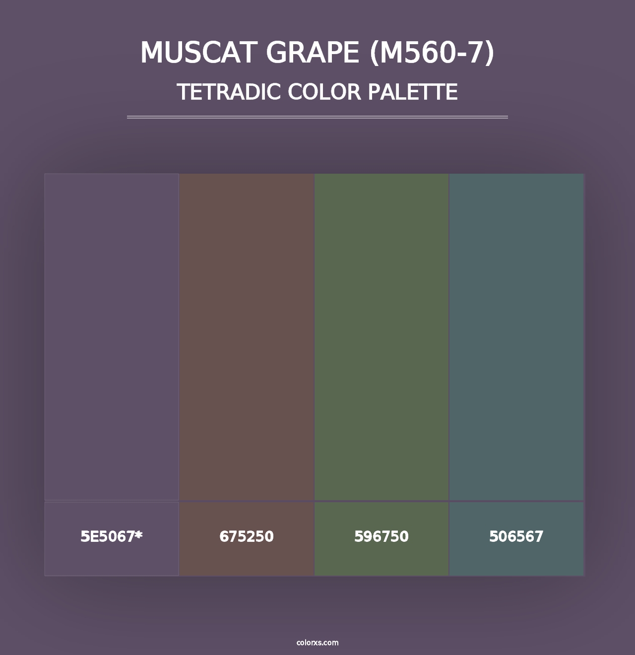 Muscat Grape (M560-7) - Tetradic Color Palette