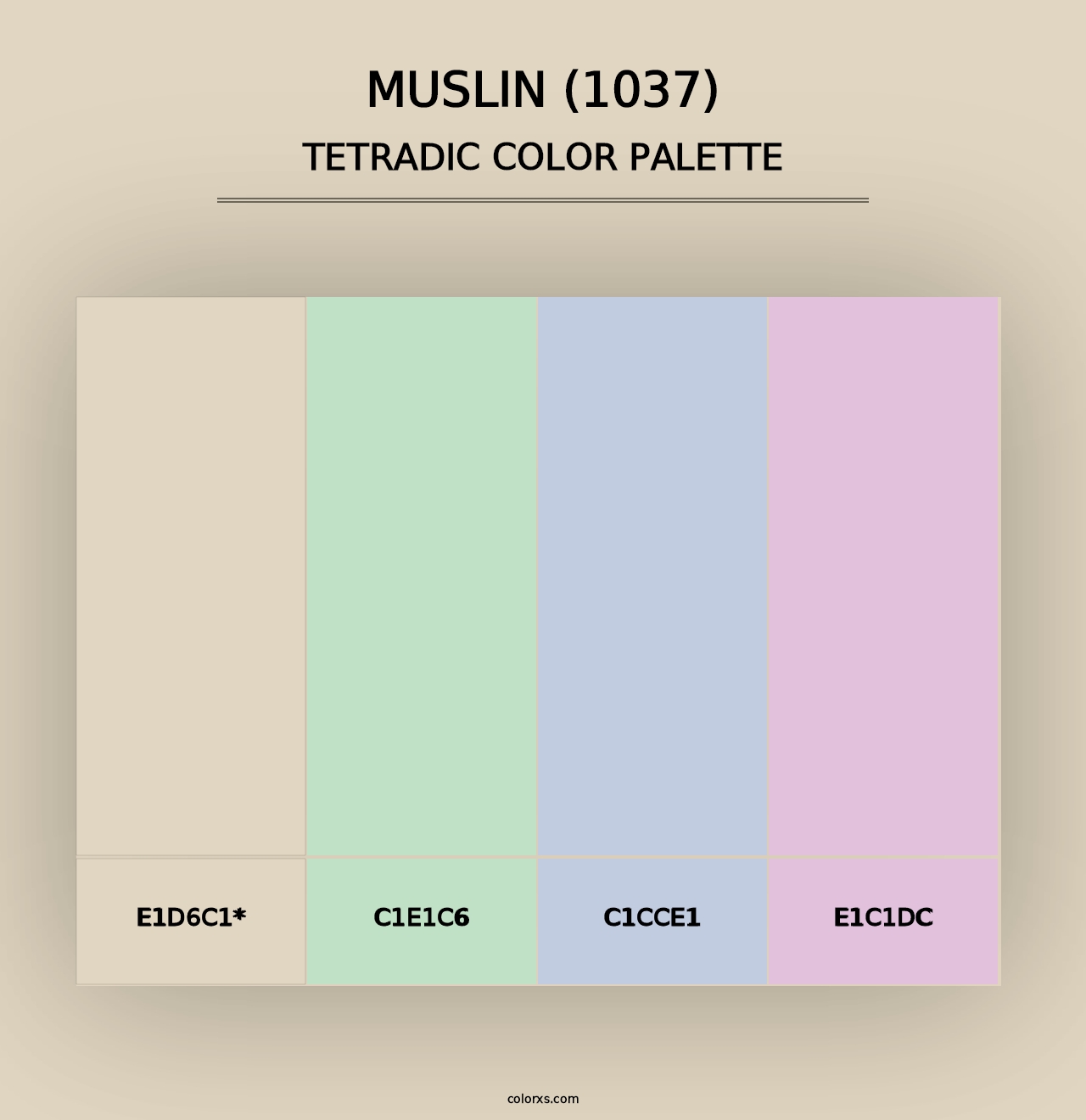 Muslin (1037) - Tetradic Color Palette