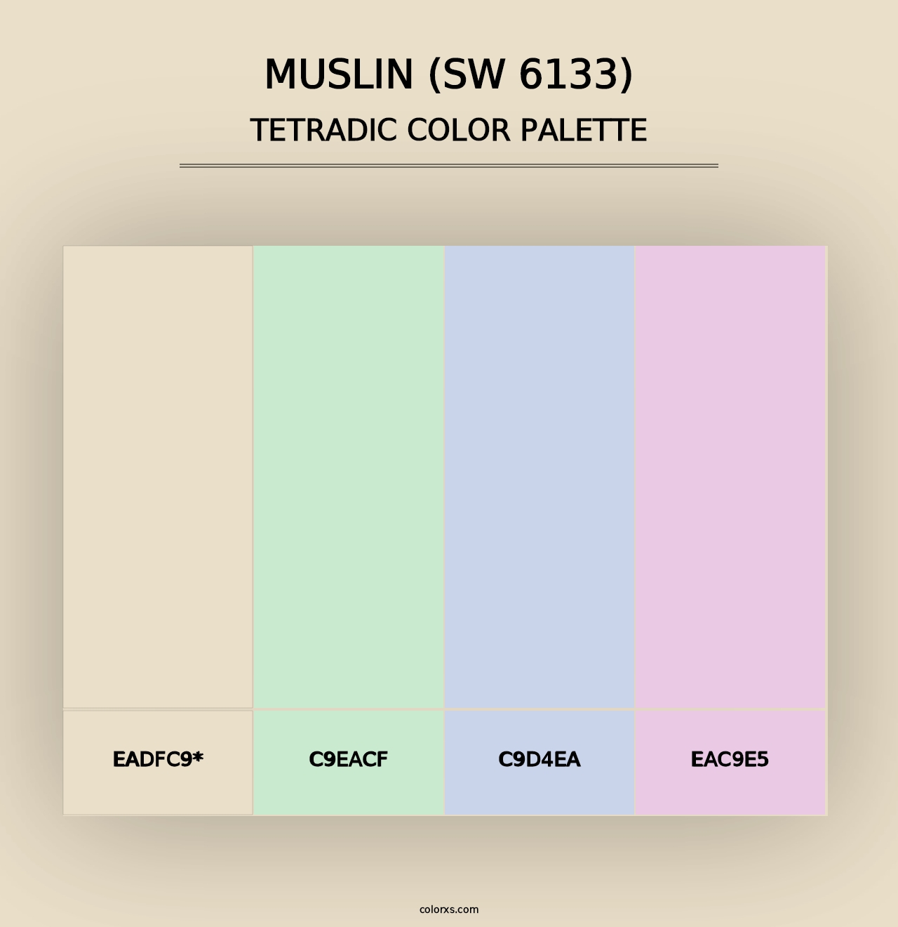 Muslin (SW 6133) - Tetradic Color Palette