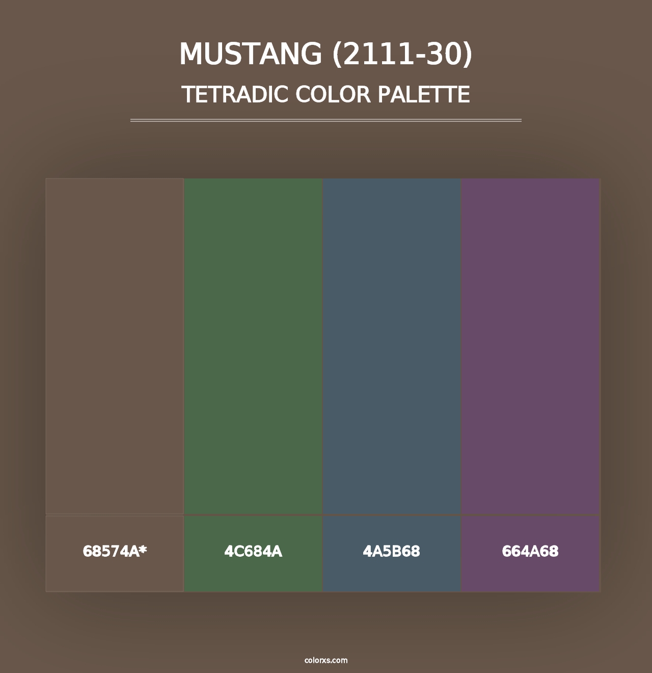 Mustang (2111-30) - Tetradic Color Palette