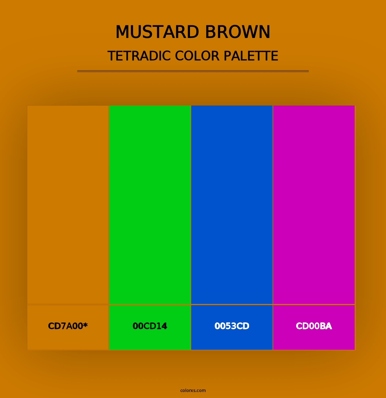 Mustard Brown - Tetradic Color Palette