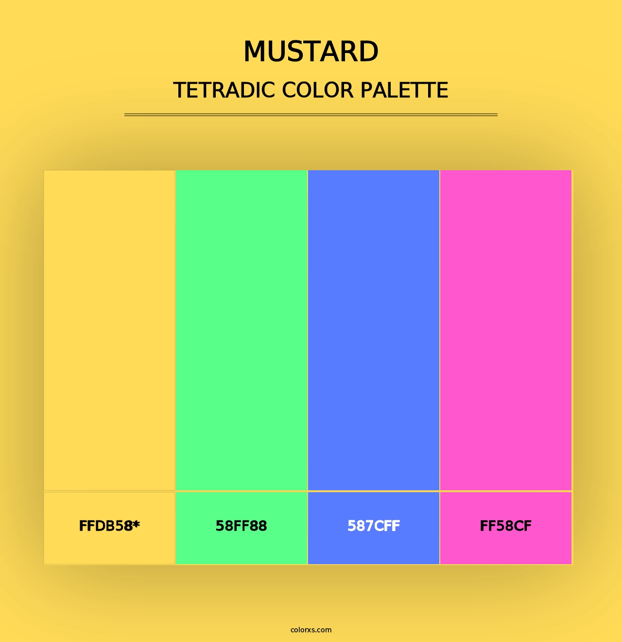 Mustard - Tetradic Color Palette