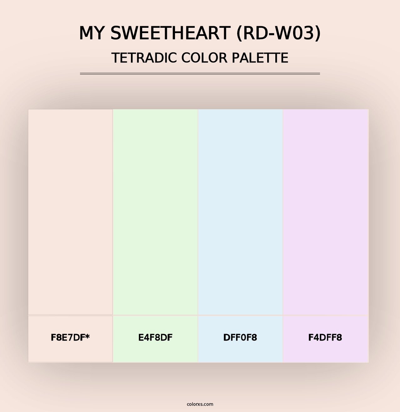 My Sweetheart (RD-W03) - Tetradic Color Palette