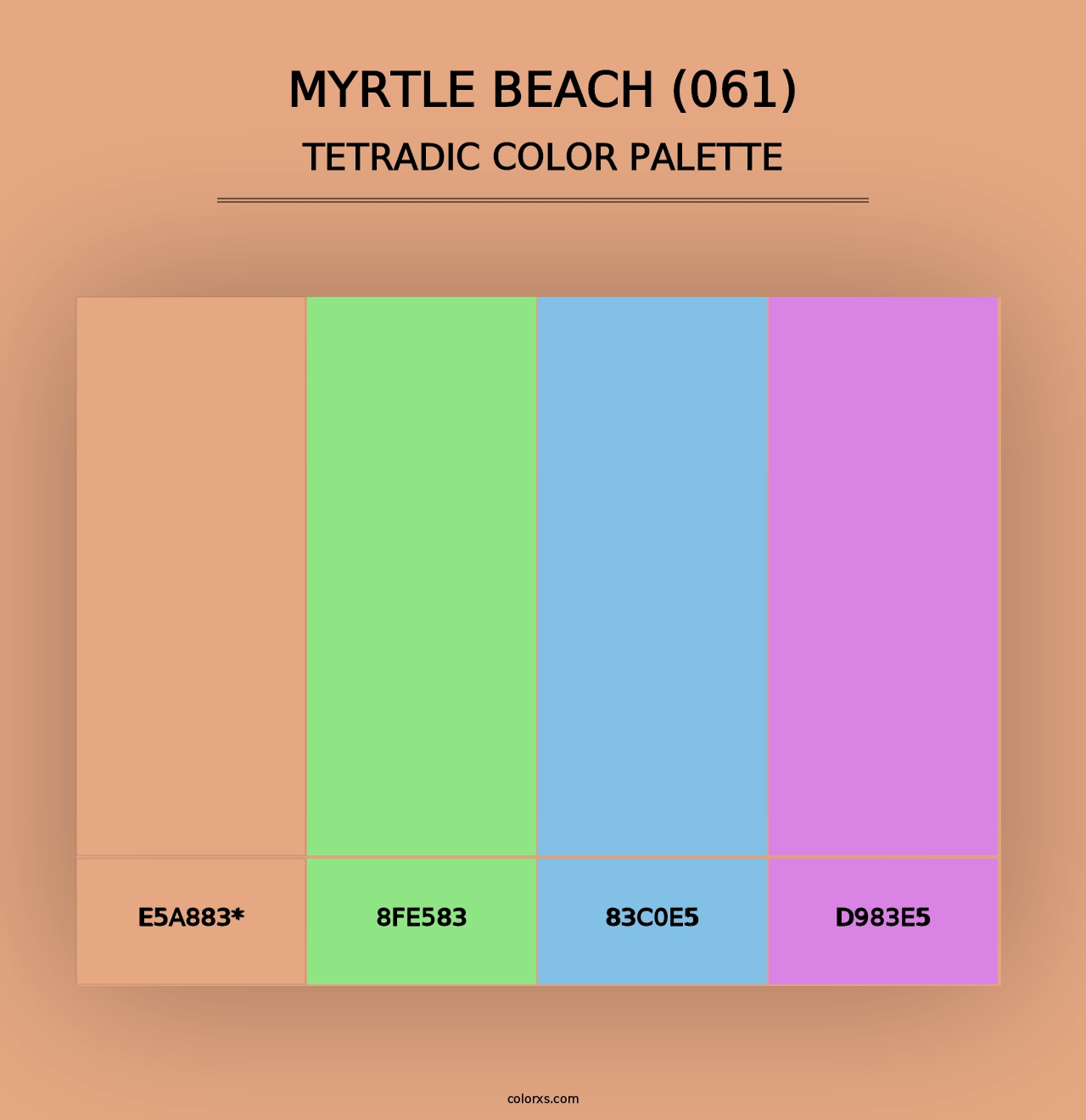 Myrtle Beach (061) - Tetradic Color Palette