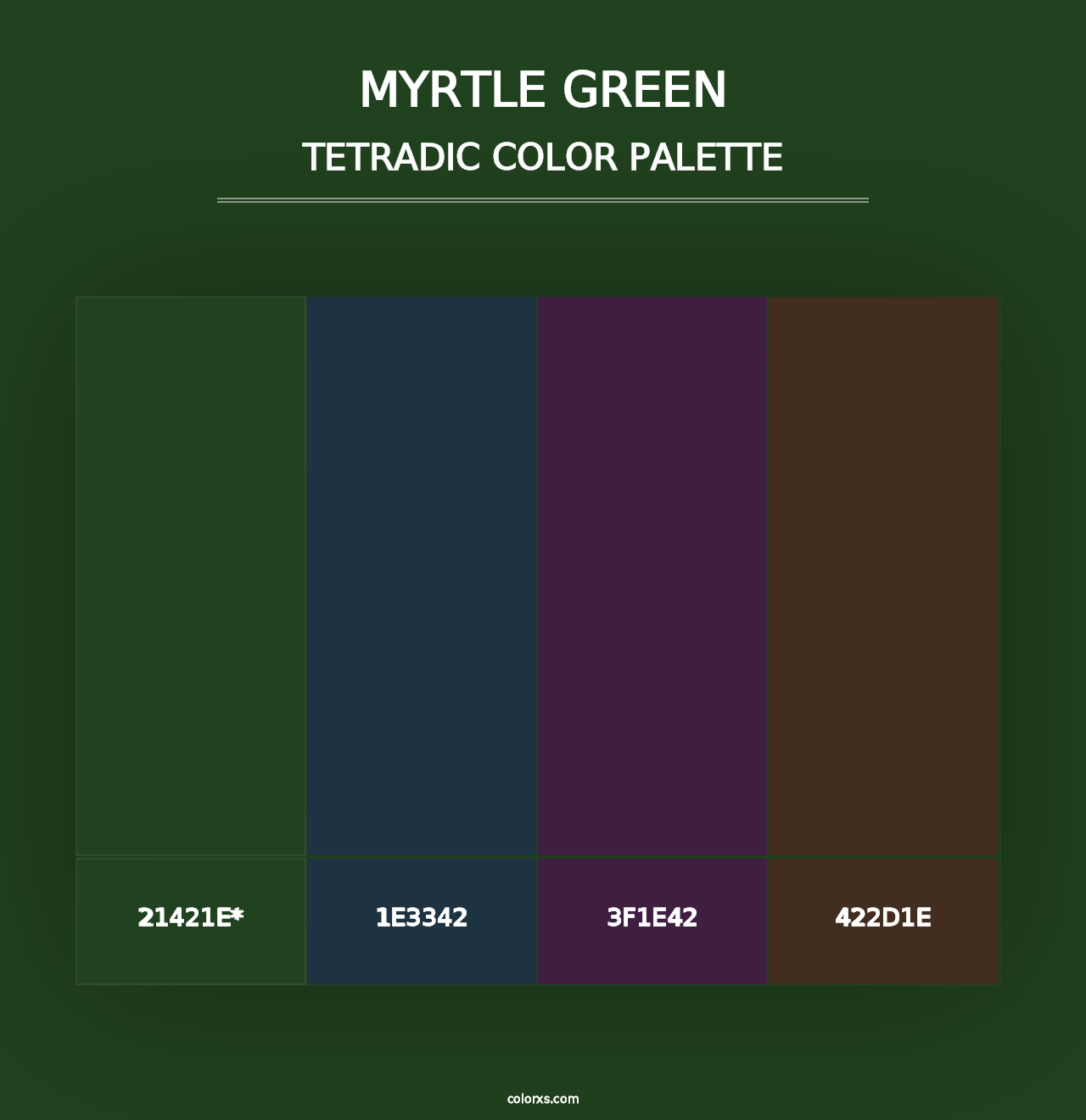 Myrtle Green - Tetradic Color Palette