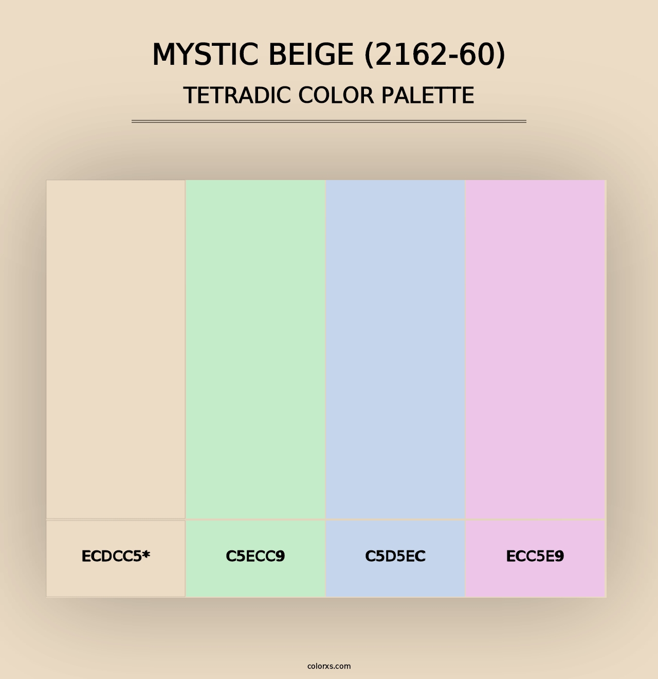 Mystic Beige (2162-60) - Tetradic Color Palette