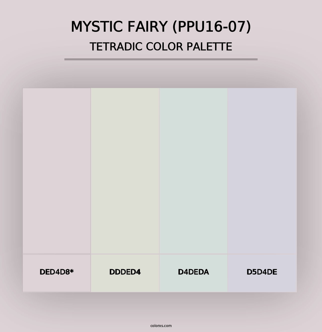 Mystic Fairy (PPU16-07) - Tetradic Color Palette