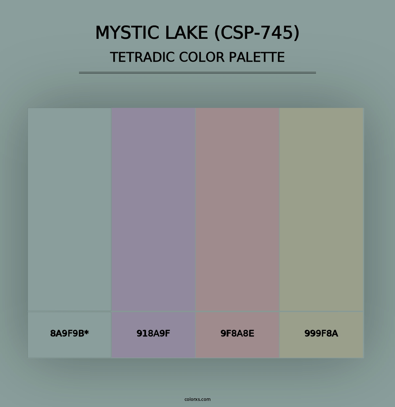 Mystic Lake (CSP-745) - Tetradic Color Palette