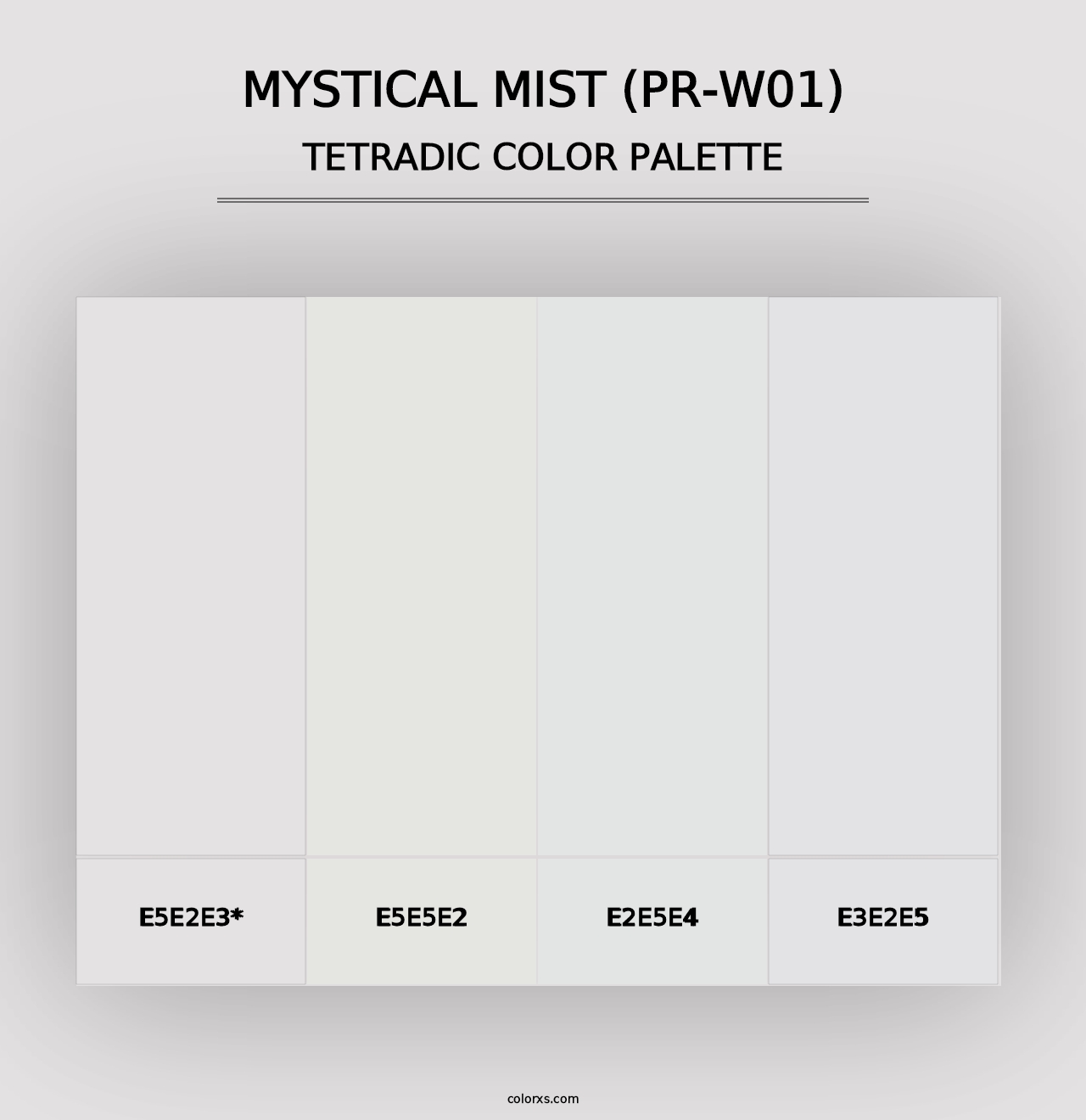 Mystical Mist (PR-W01) - Tetradic Color Palette