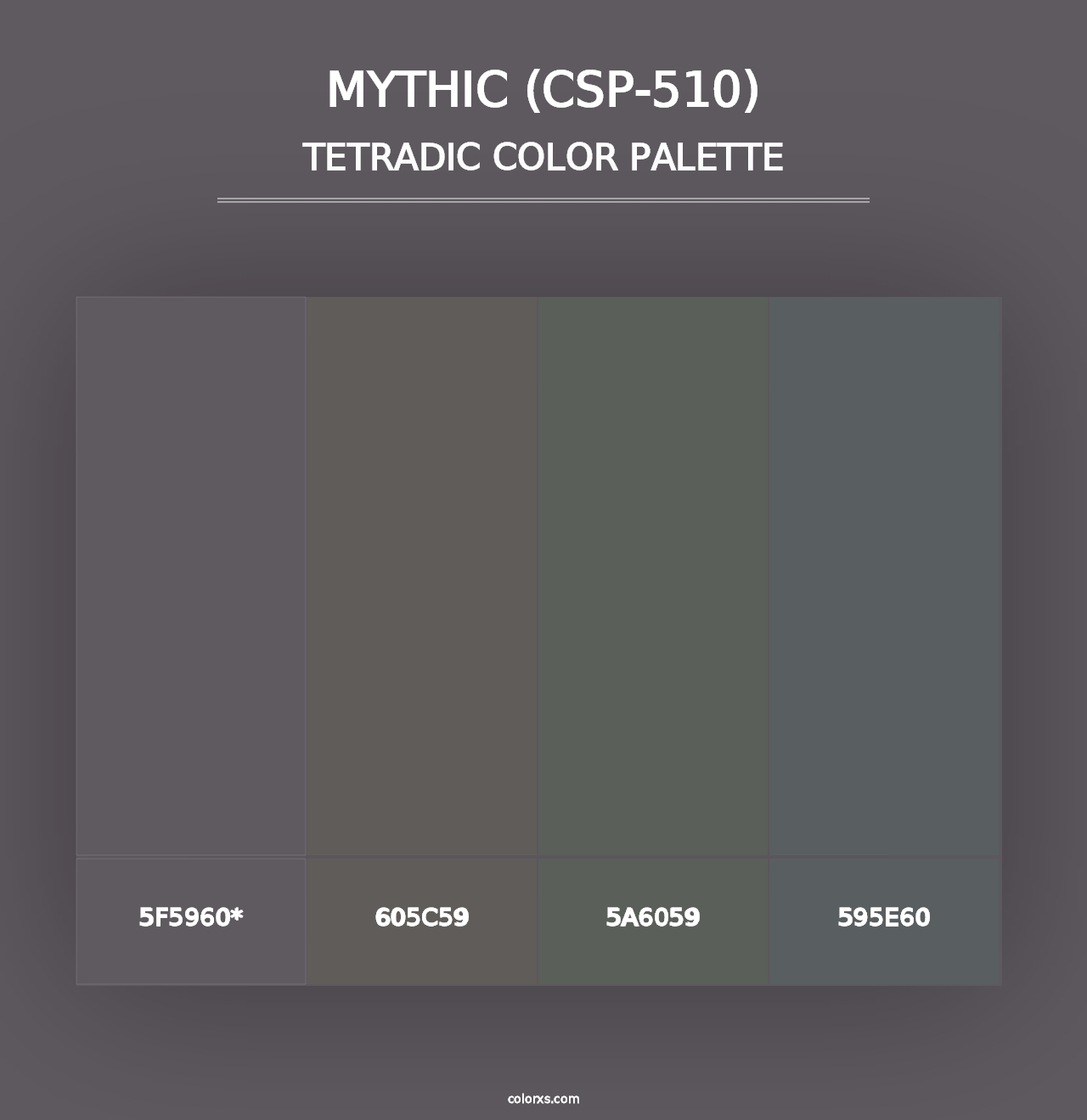 Mythic (CSP-510) - Tetradic Color Palette