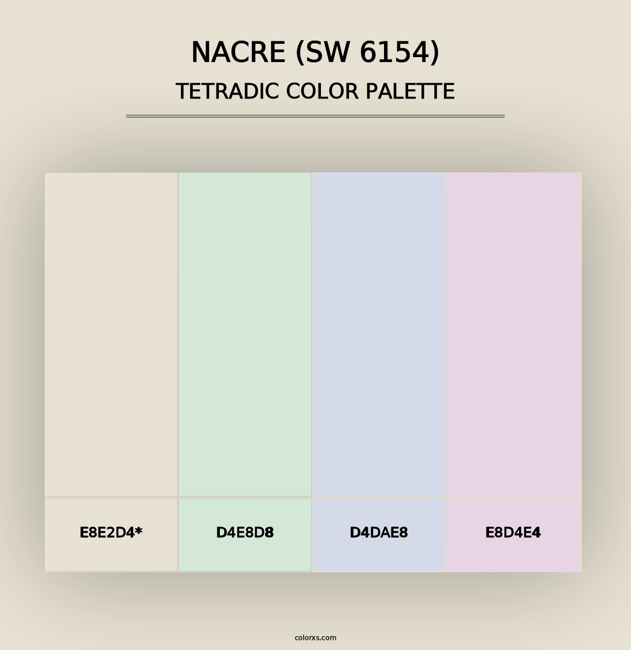 Nacre (SW 6154) - Tetradic Color Palette