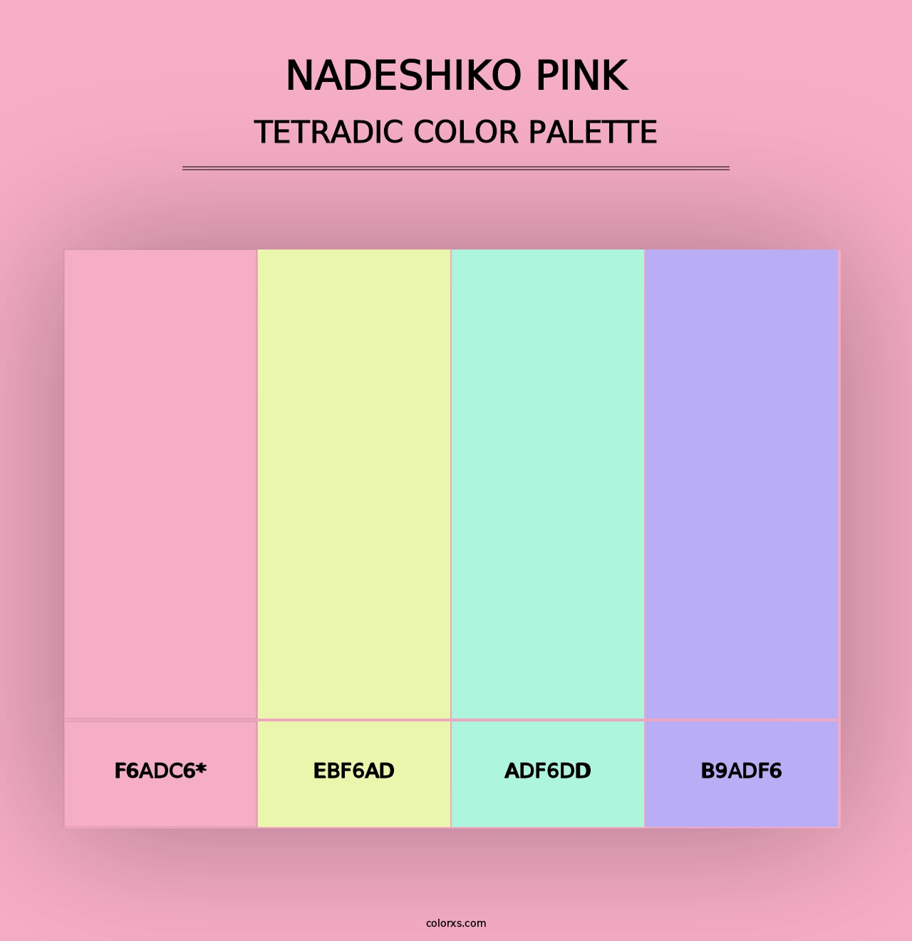 Nadeshiko Pink - Tetradic Color Palette