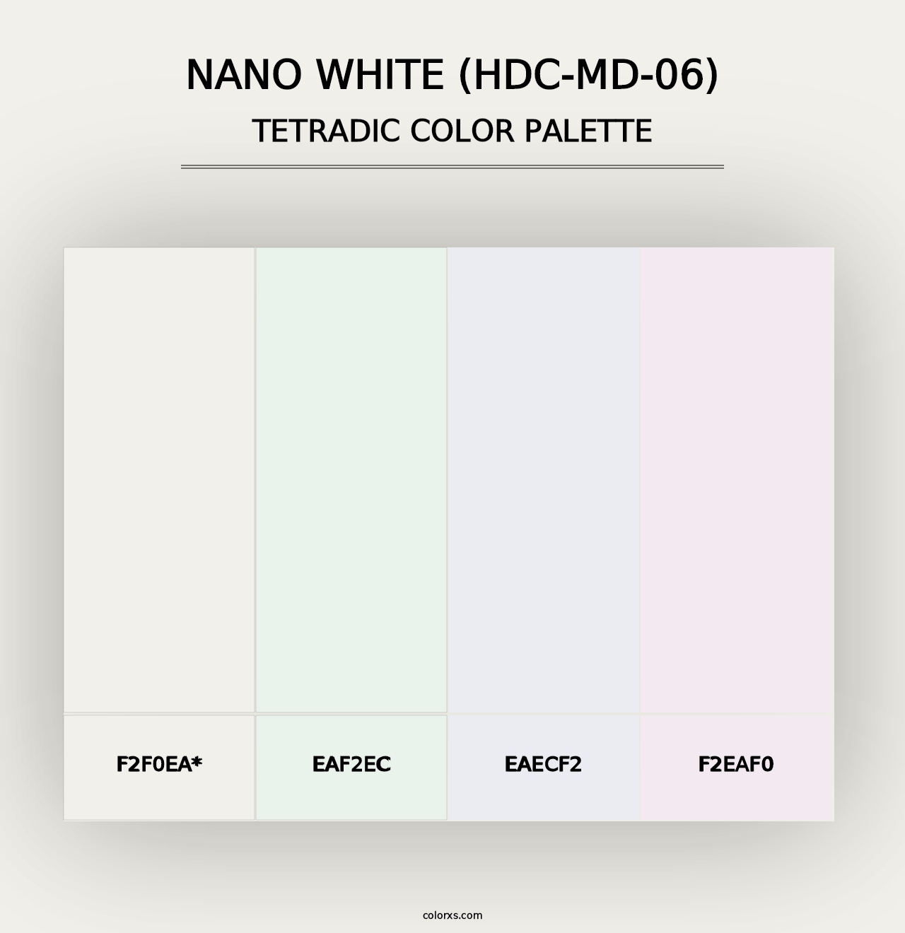 Nano White (HDC-MD-06) - Tetradic Color Palette