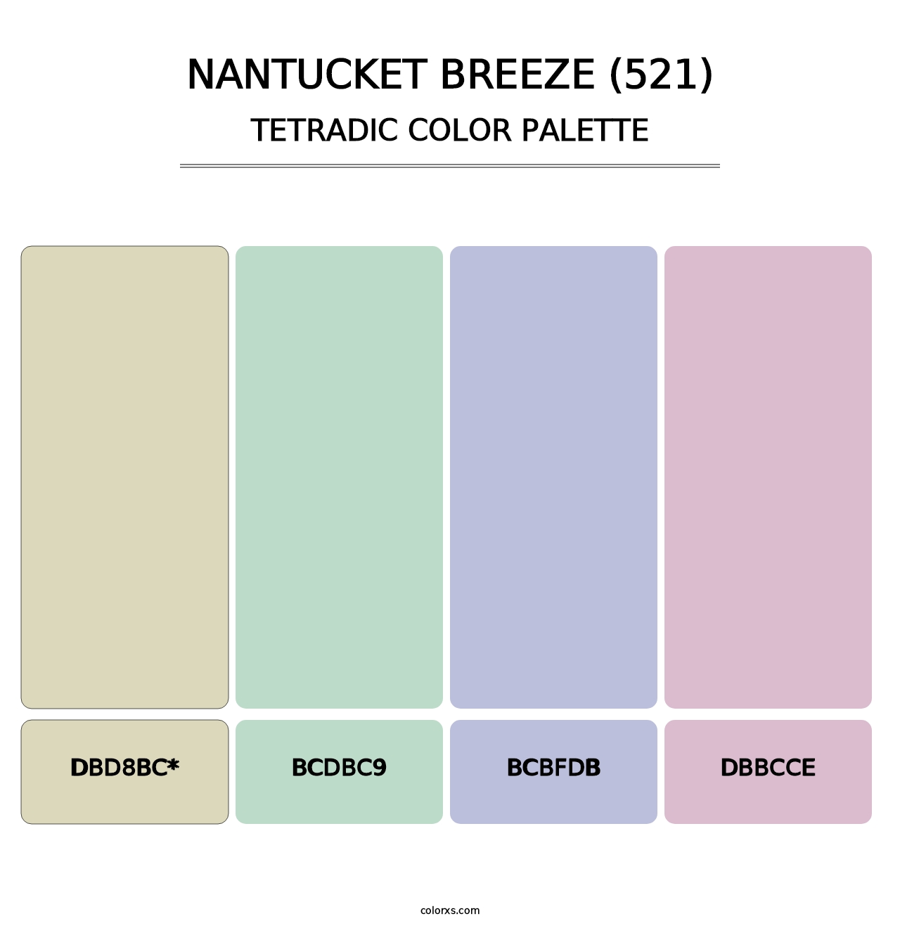 Nantucket Breeze (521) - Tetradic Color Palette