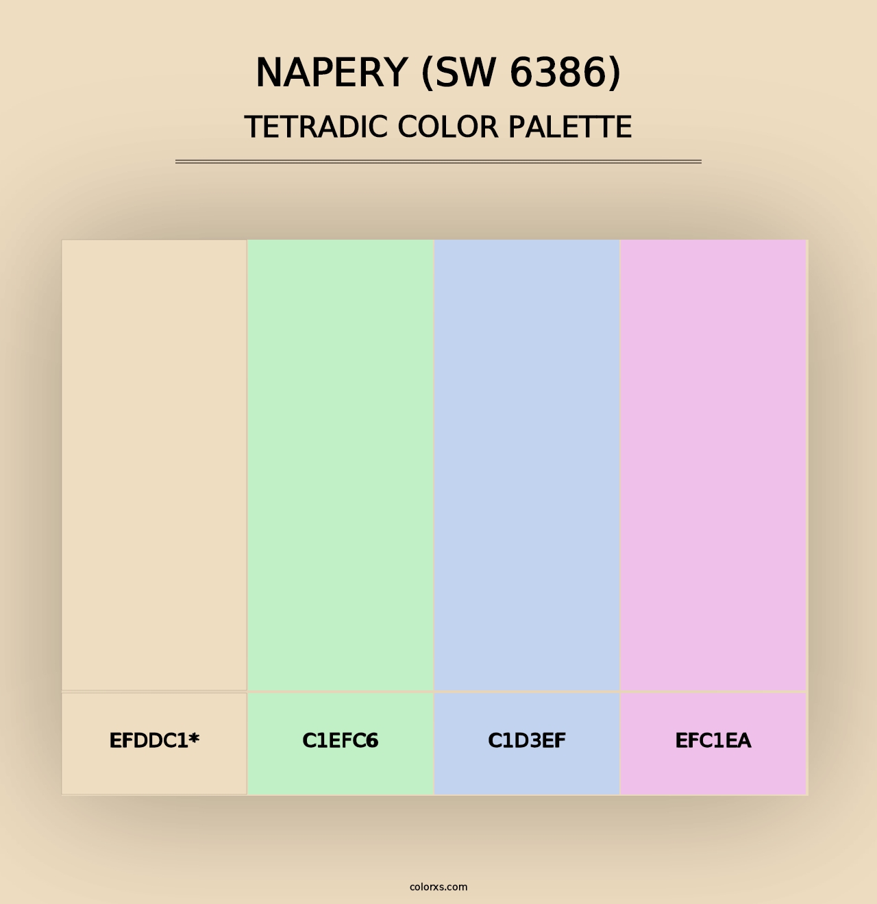 Napery (SW 6386) - Tetradic Color Palette