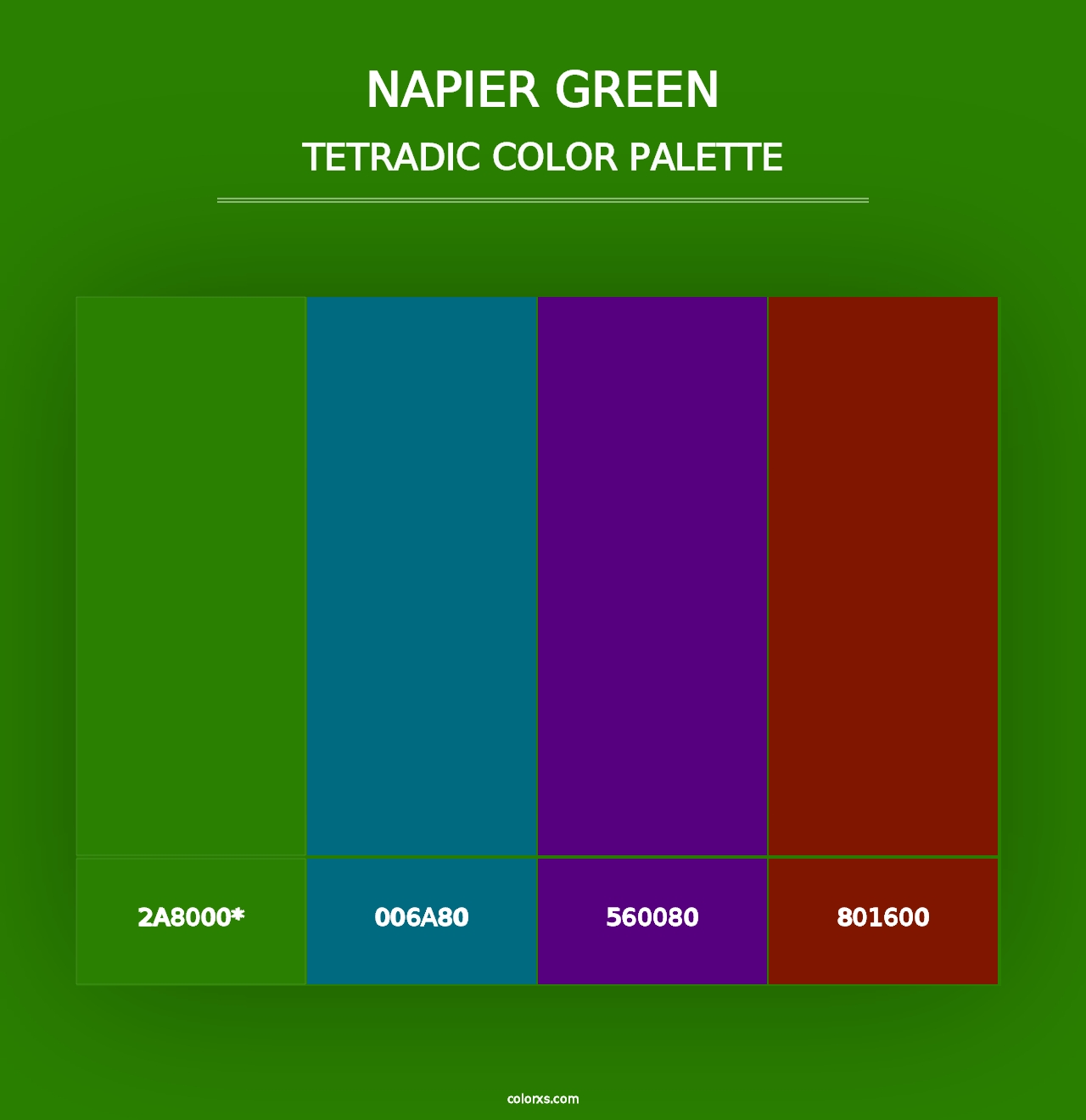 Napier Green - Tetradic Color Palette