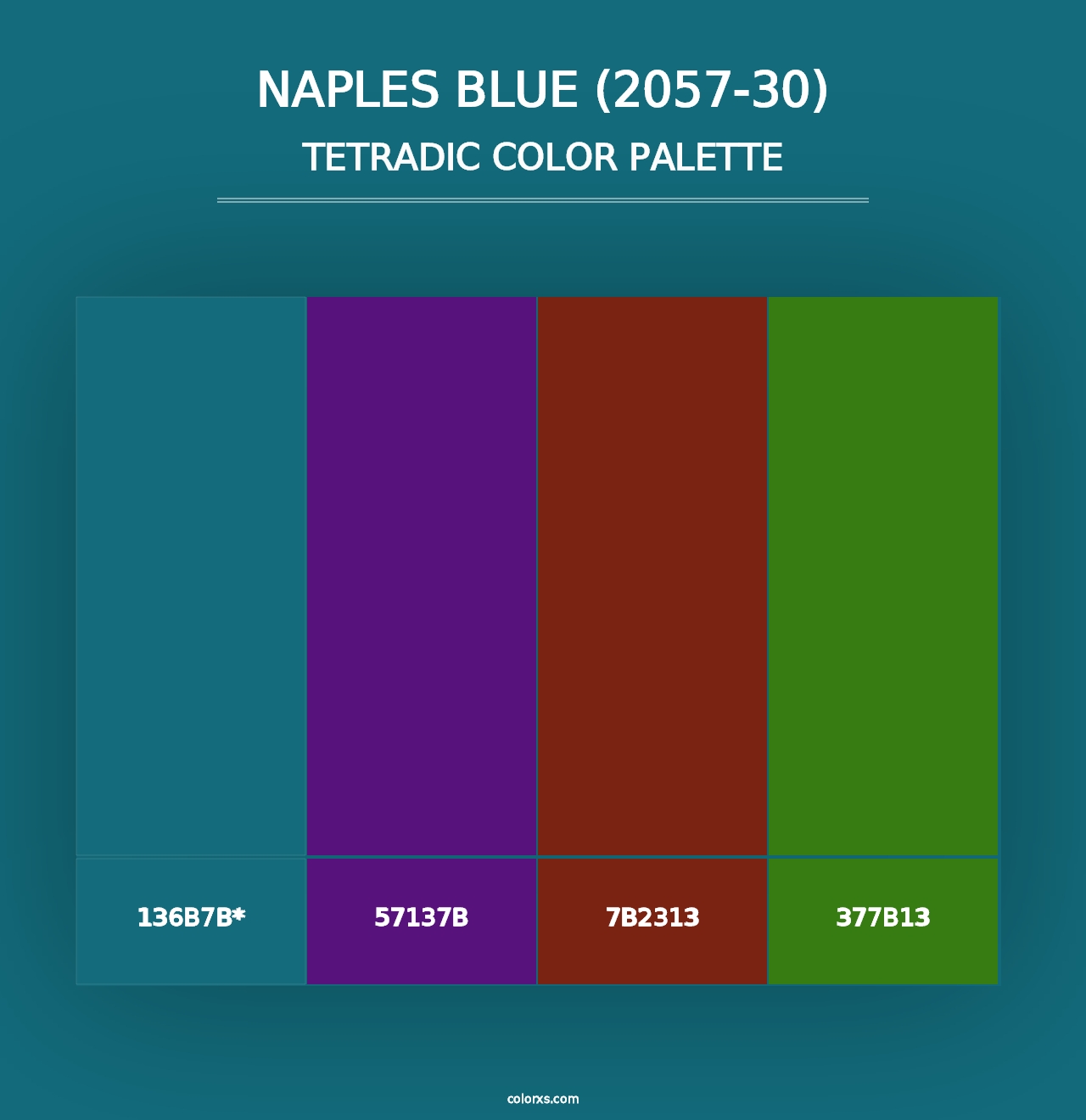 Naples Blue (2057-30) - Tetradic Color Palette