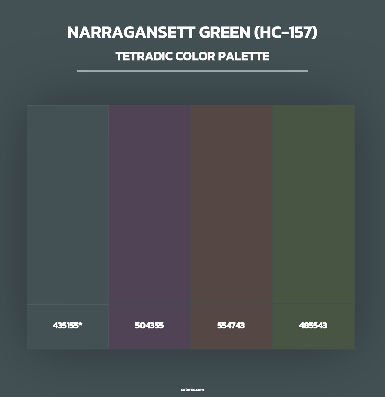 Narragansett Green (HC-157) - Tetradic Color Palette