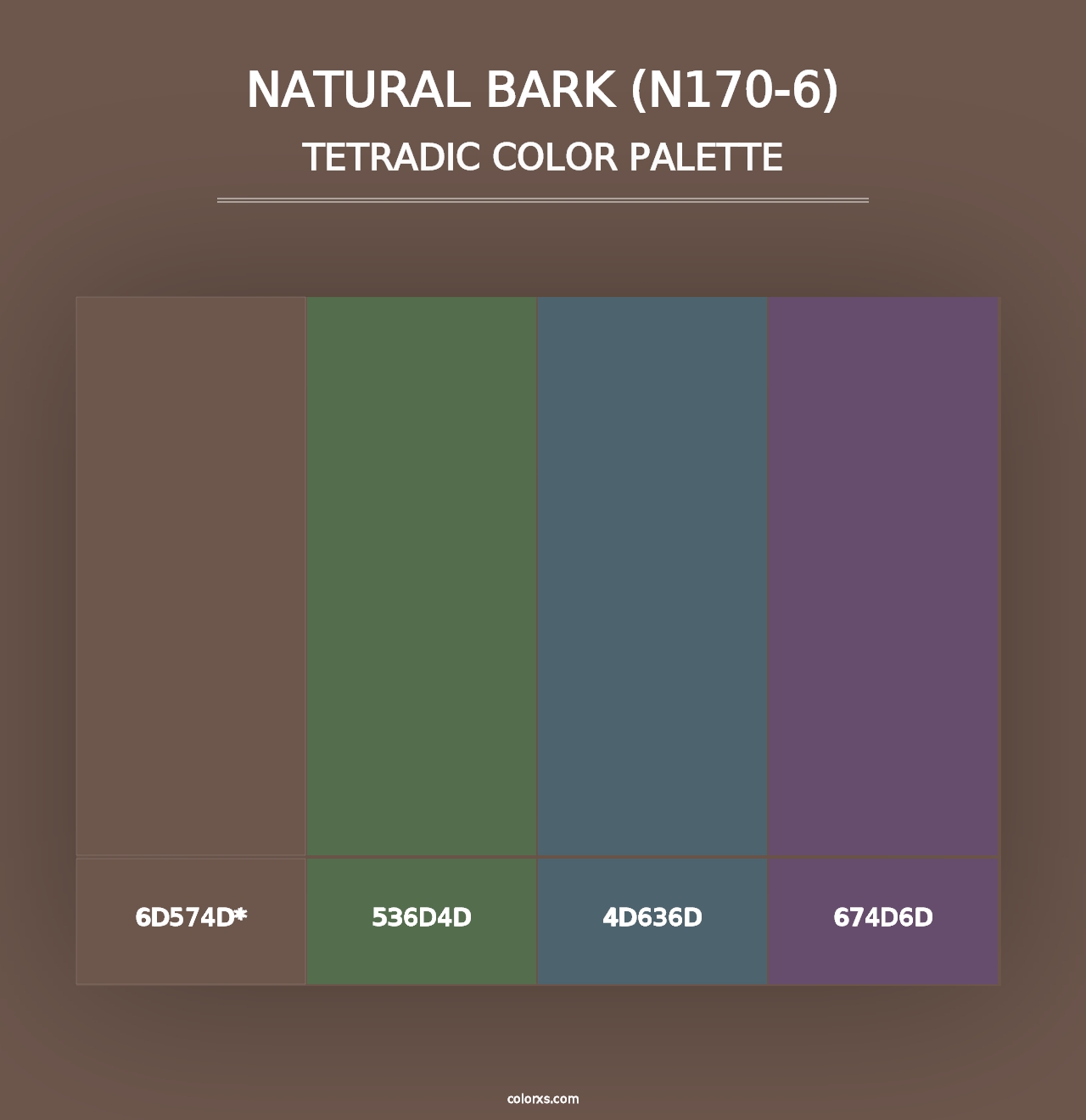 Natural Bark (N170-6) - Tetradic Color Palette