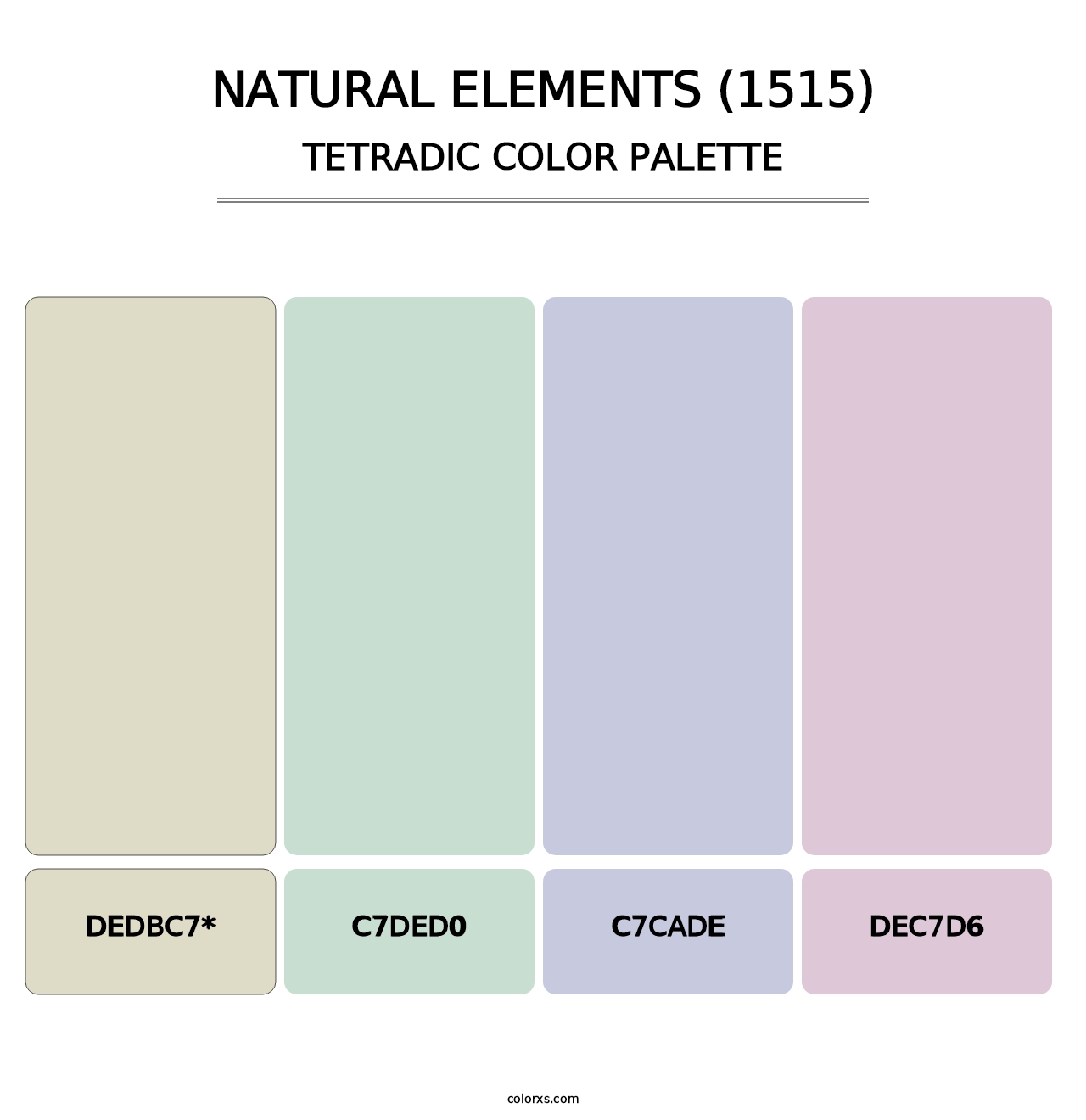 Natural Elements (1515) - Tetradic Color Palette